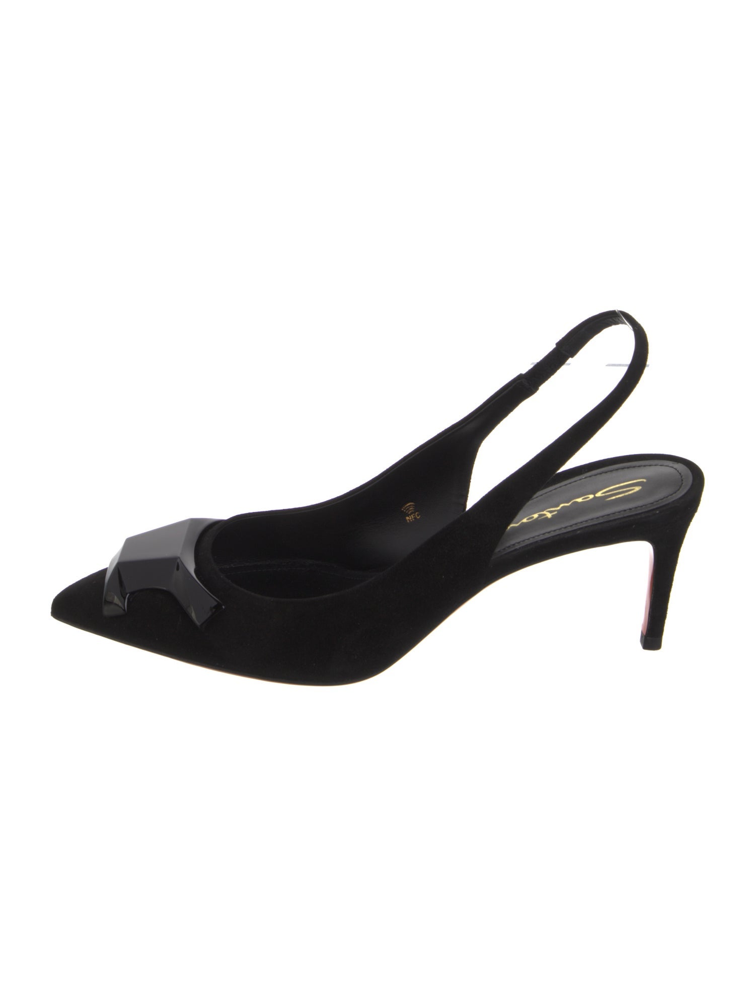 Santoni Patent Leather Slingback Pumps