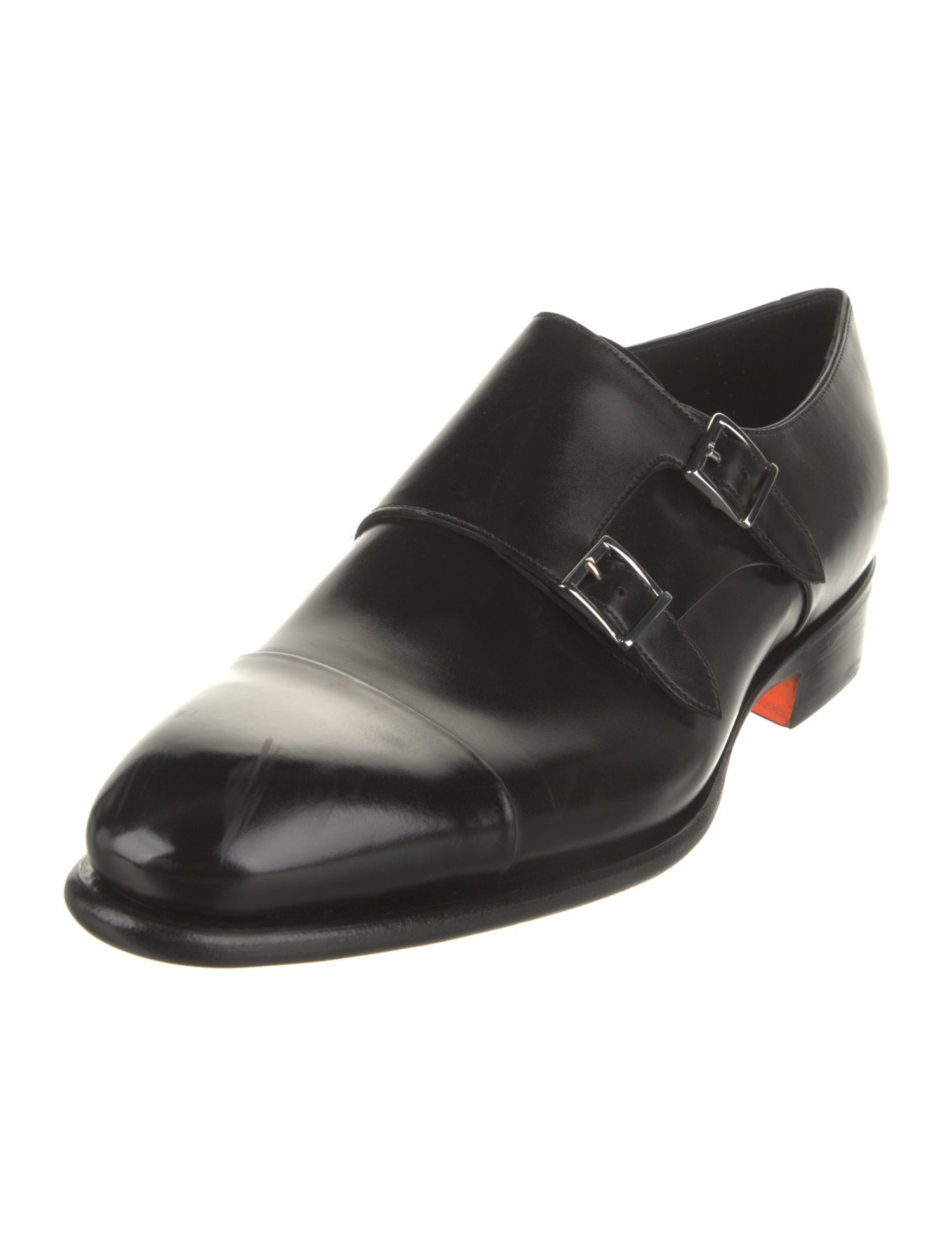 Santoni Leather Monk Straps