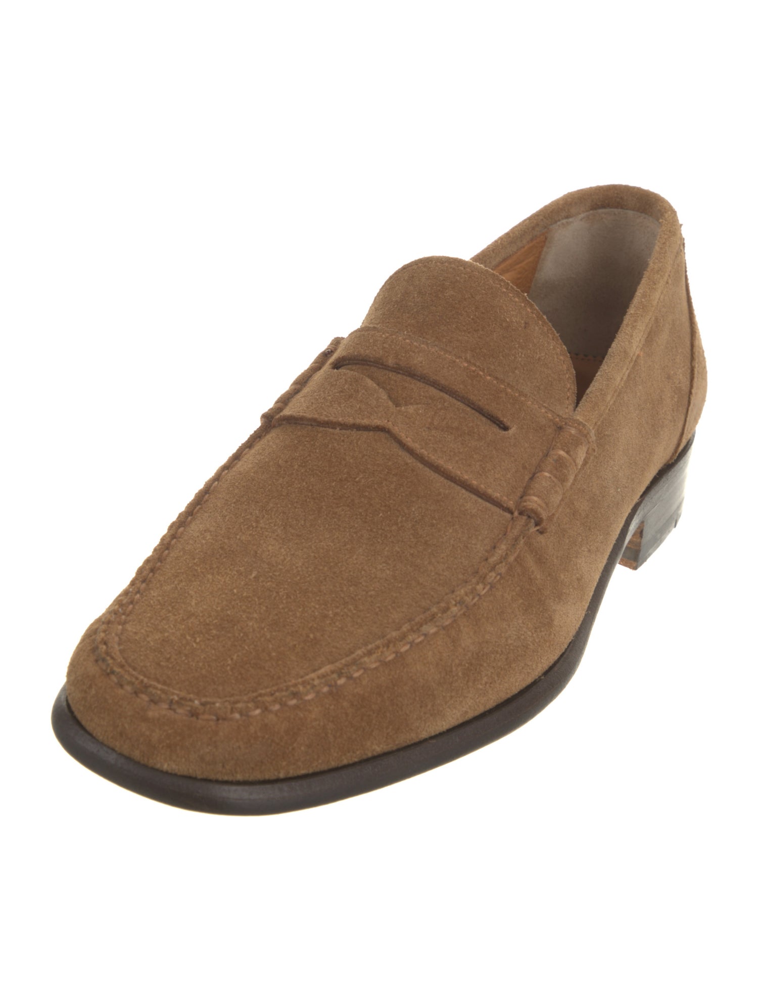 Santoni Suede Dress Loafers