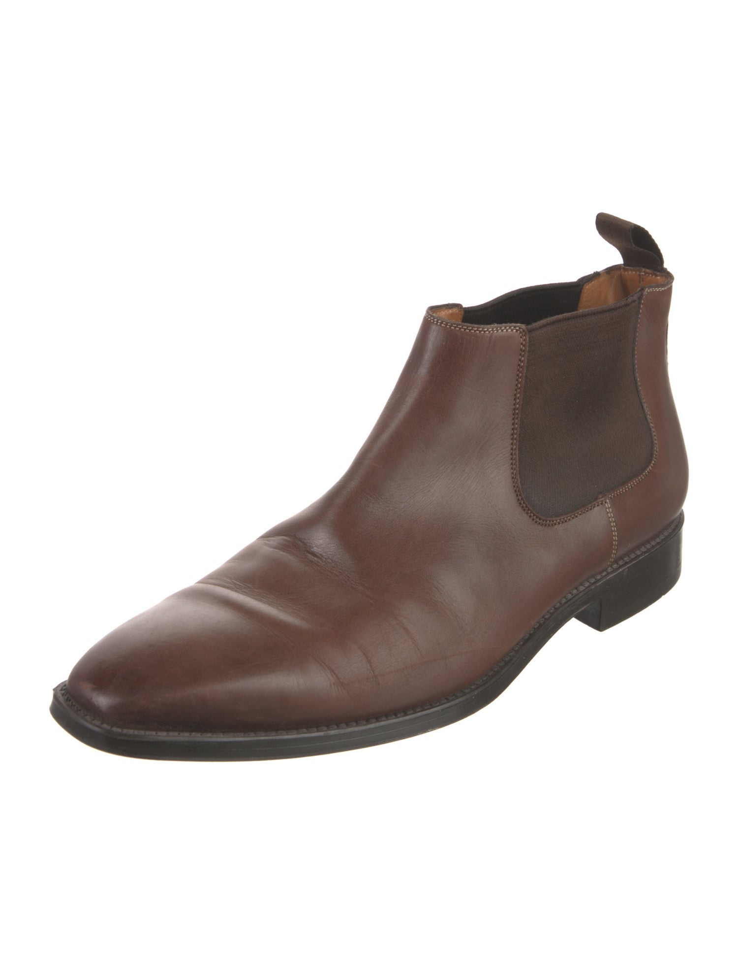 Santoni Leather Chelsea Boots
