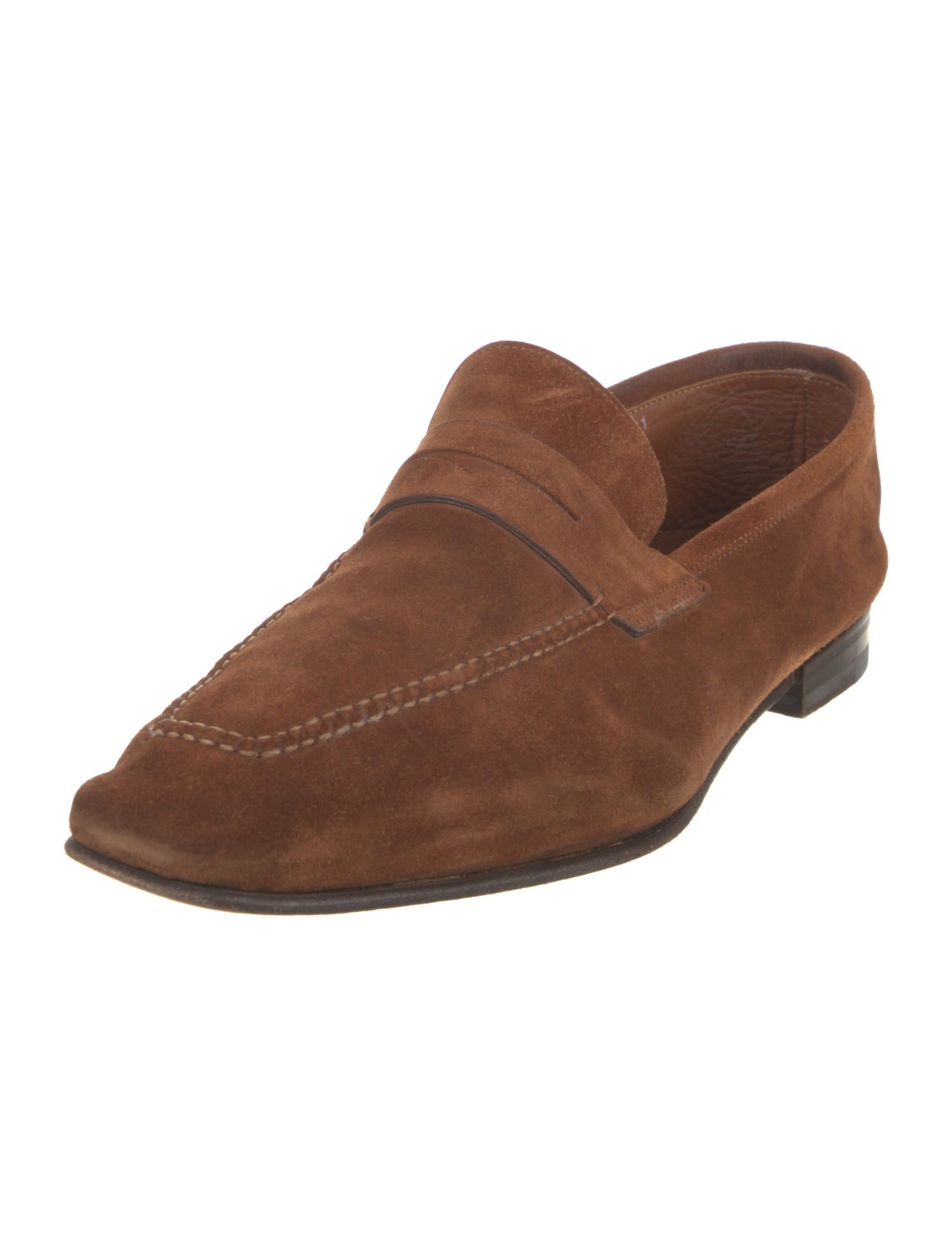 Santoni Suede Dress Loafers
