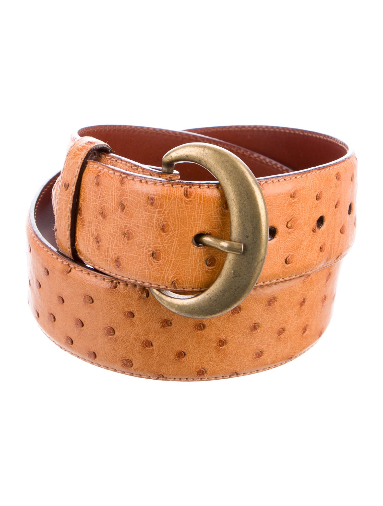 Santoni Ostrich Belt