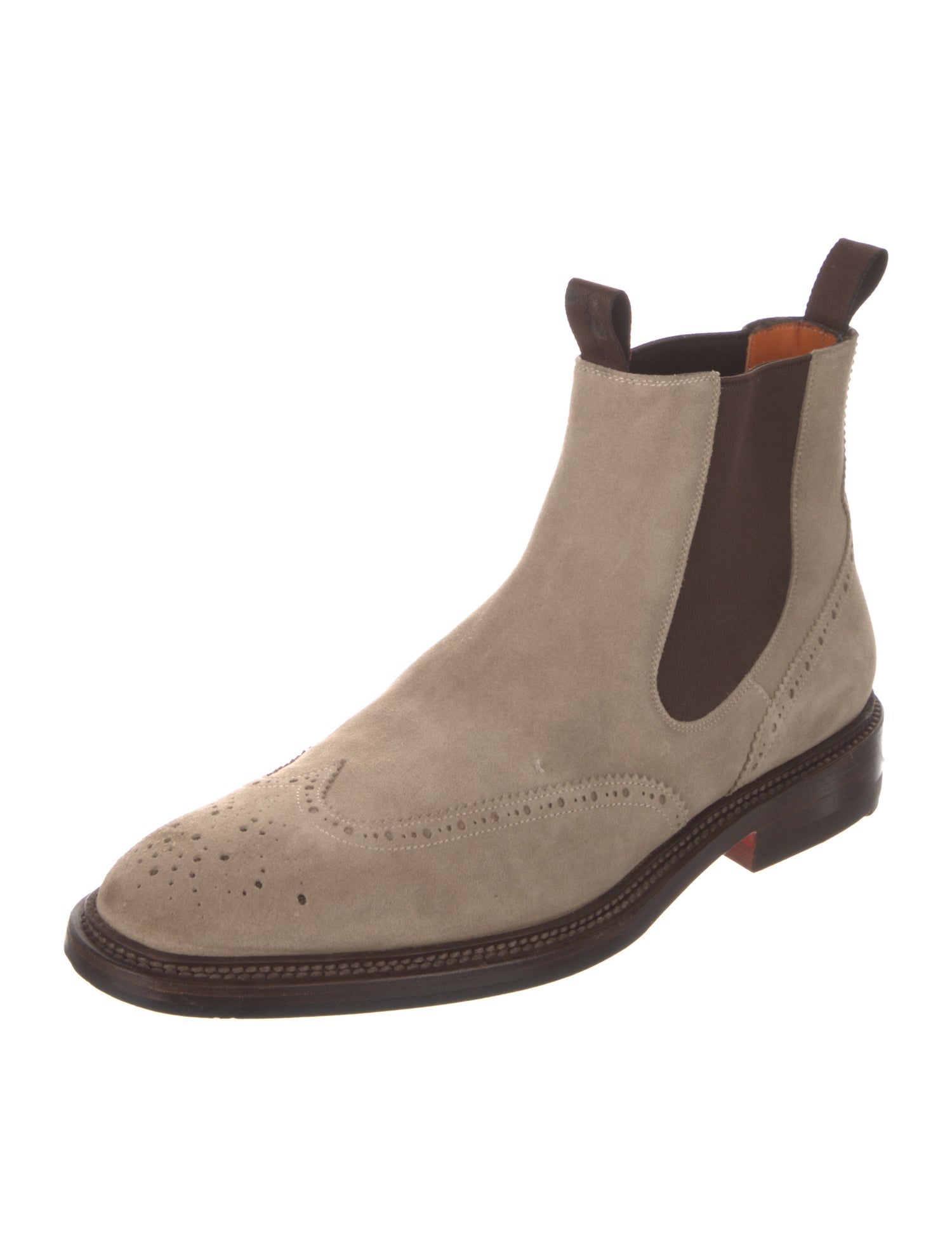 Santoni Suede Chelsea Boots