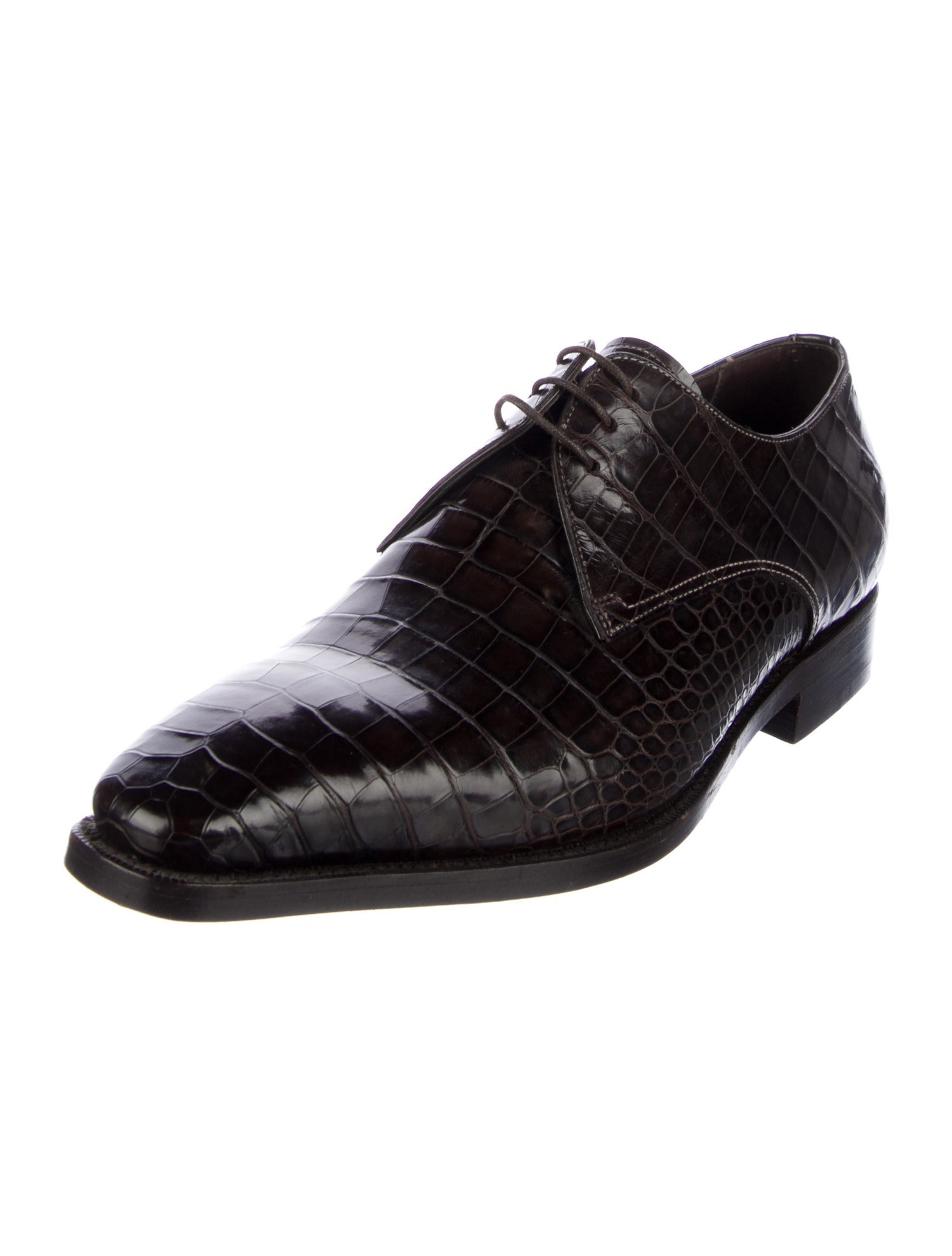Santoni Alligator Derby Shoes