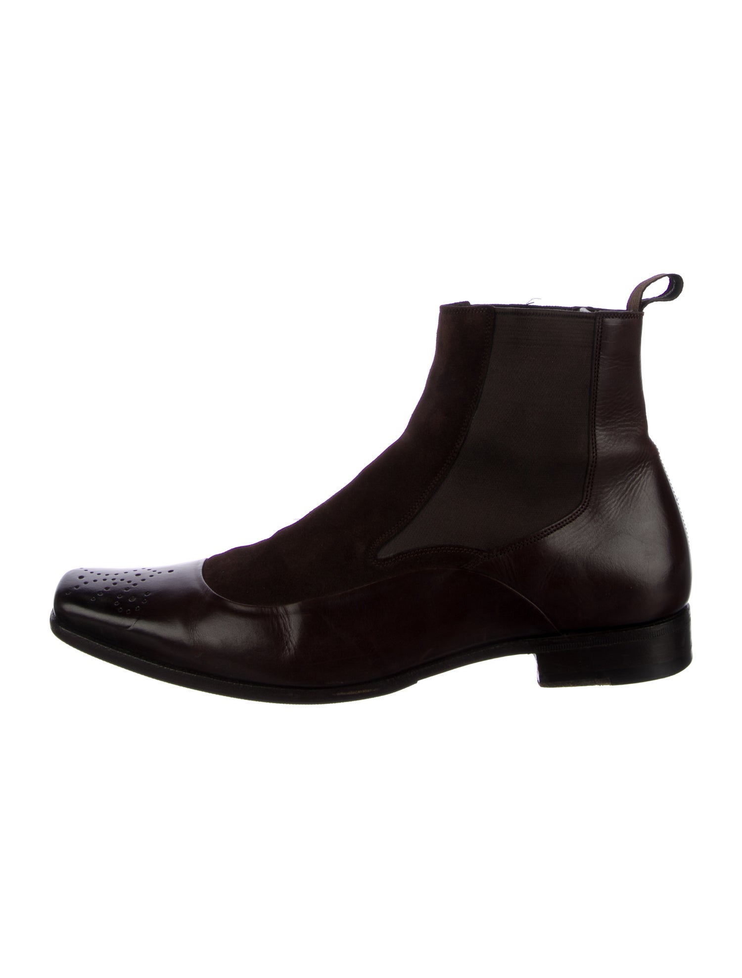 Santoni Leather Chelsea Boots