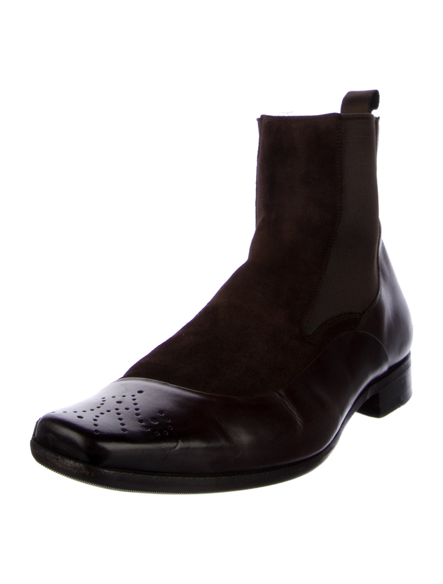 Santoni Leather Chelsea Boots