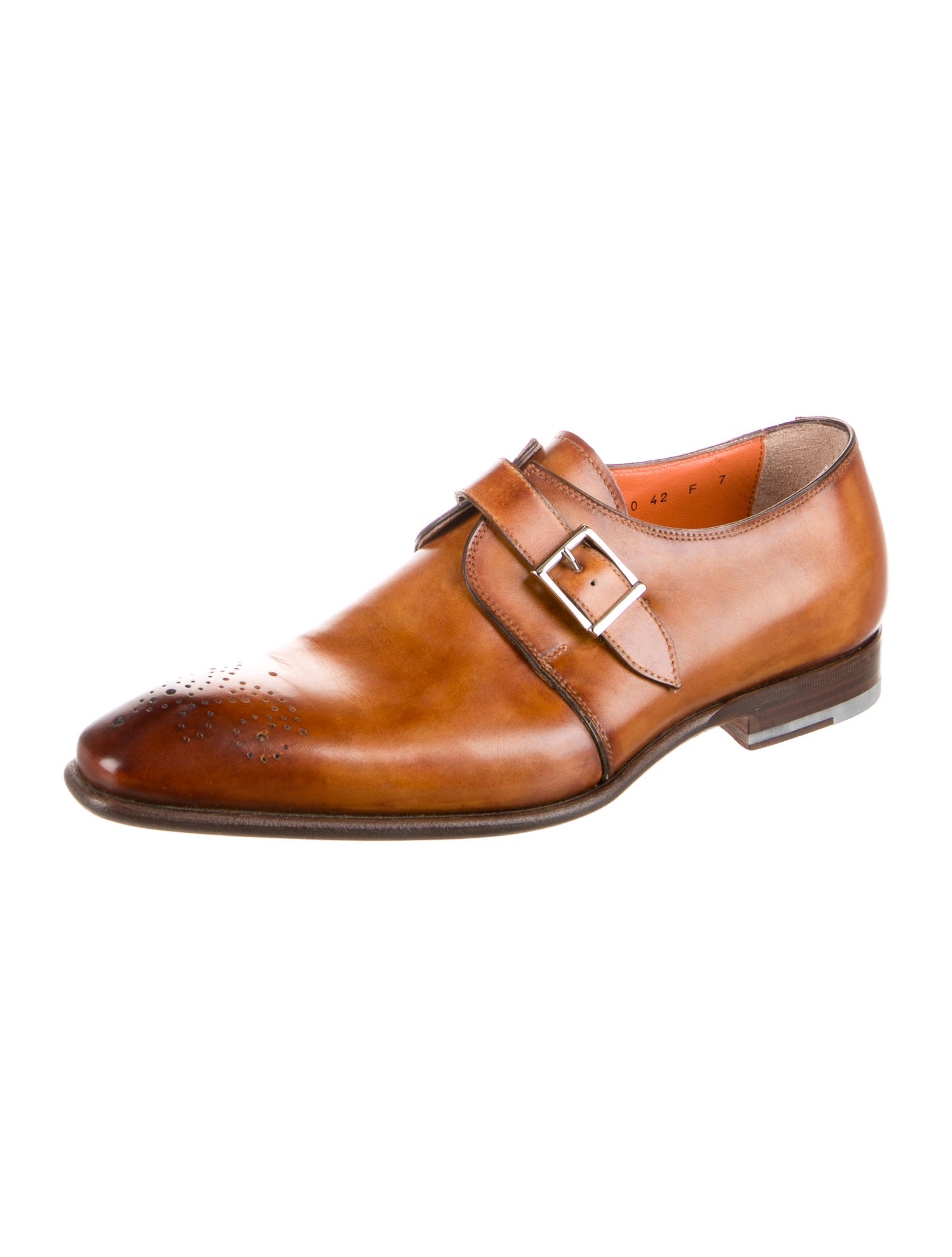 Santoni Leather Monk Straps