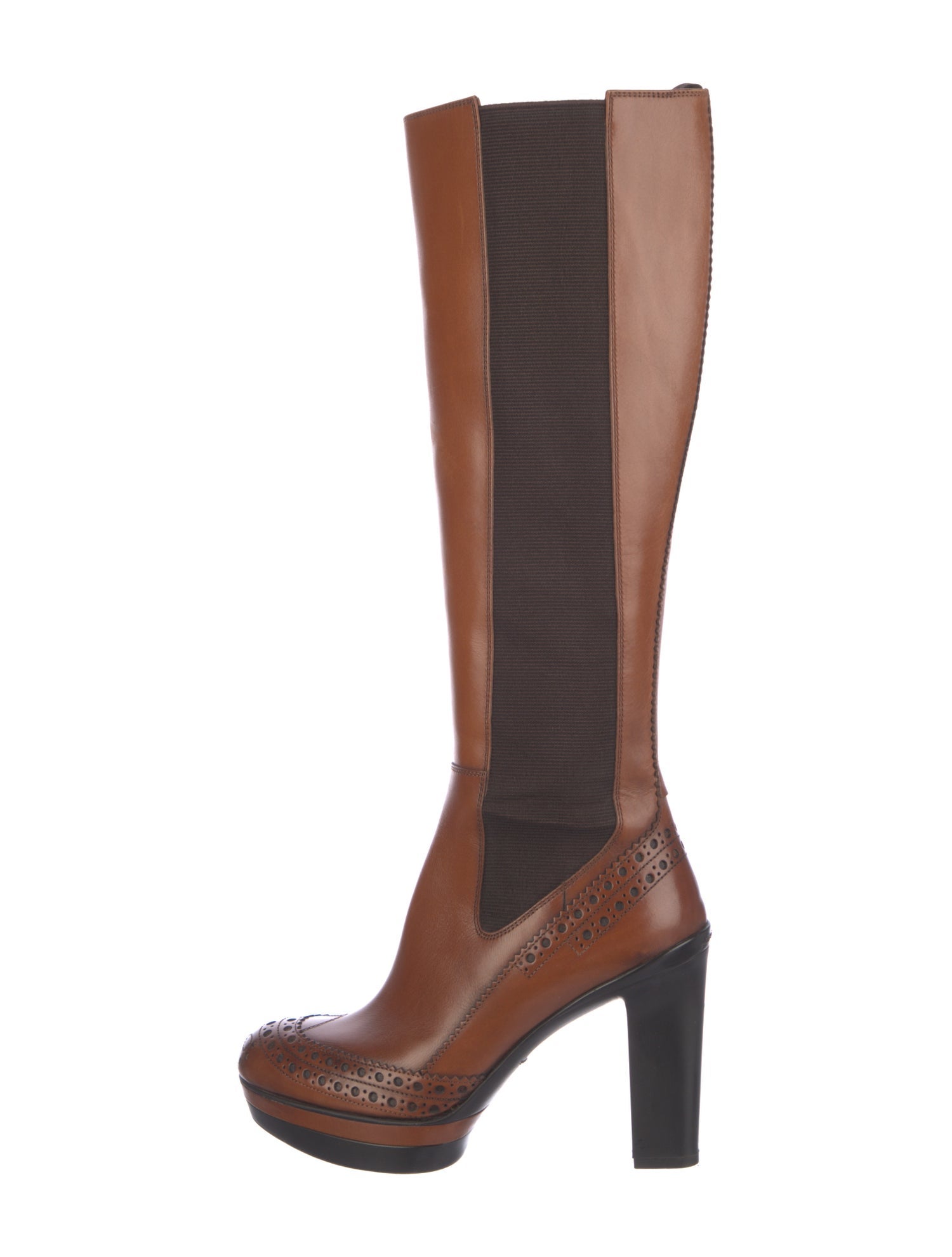 Santoni Leather Colorblock Pattern Sock Boots