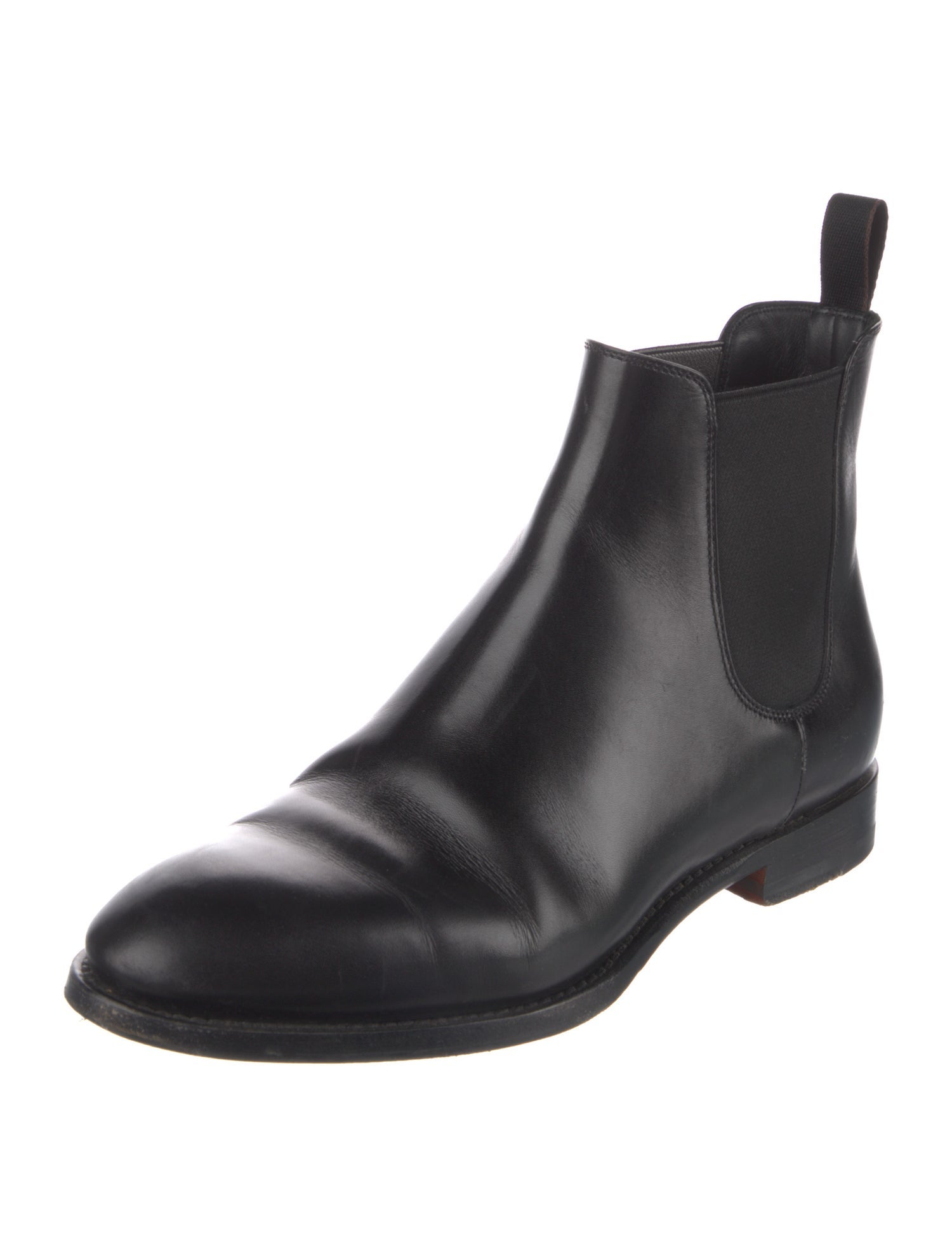 Santoni Leather Chelsea Boots