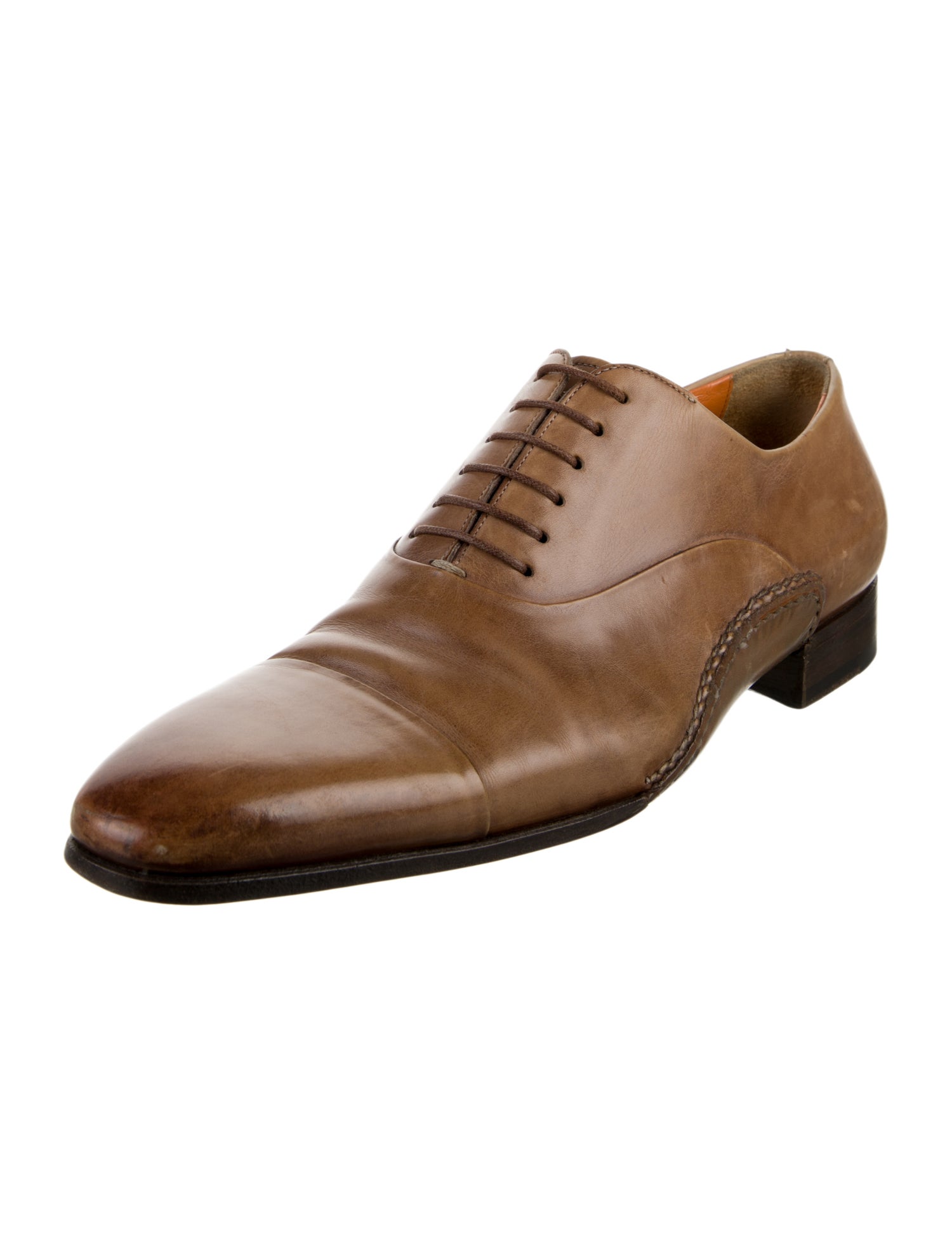 Santoni Leather Oxfords