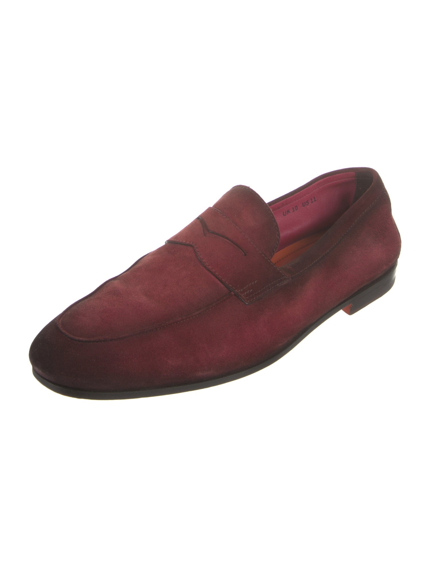 Santoni Suede Dress Loafers