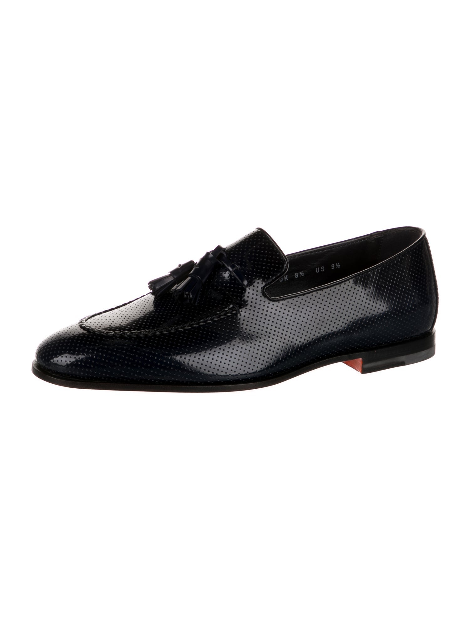 Santoni Leather Dress Loafers