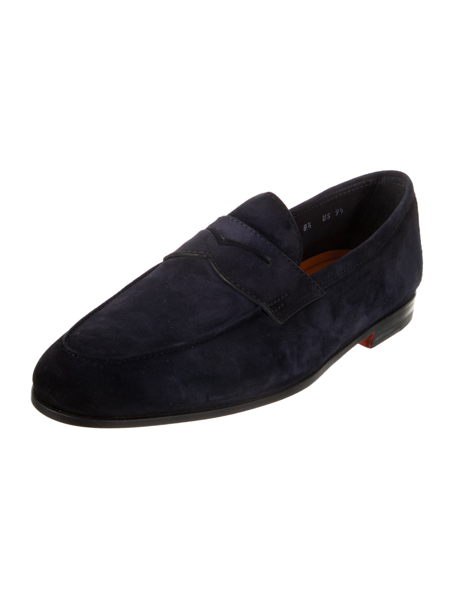 Santoni Suede Dress Loafers