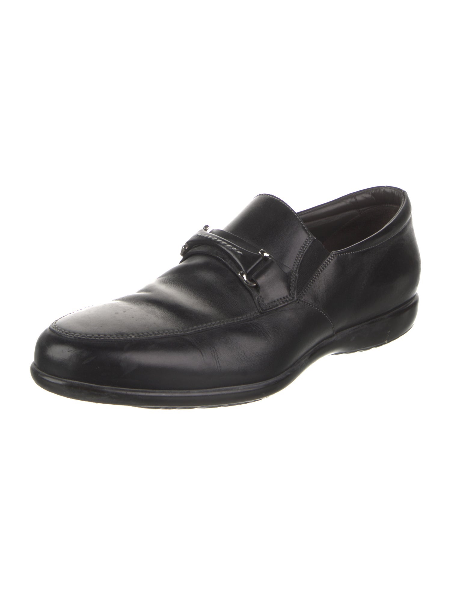 Santoni Leather Dress Loafers