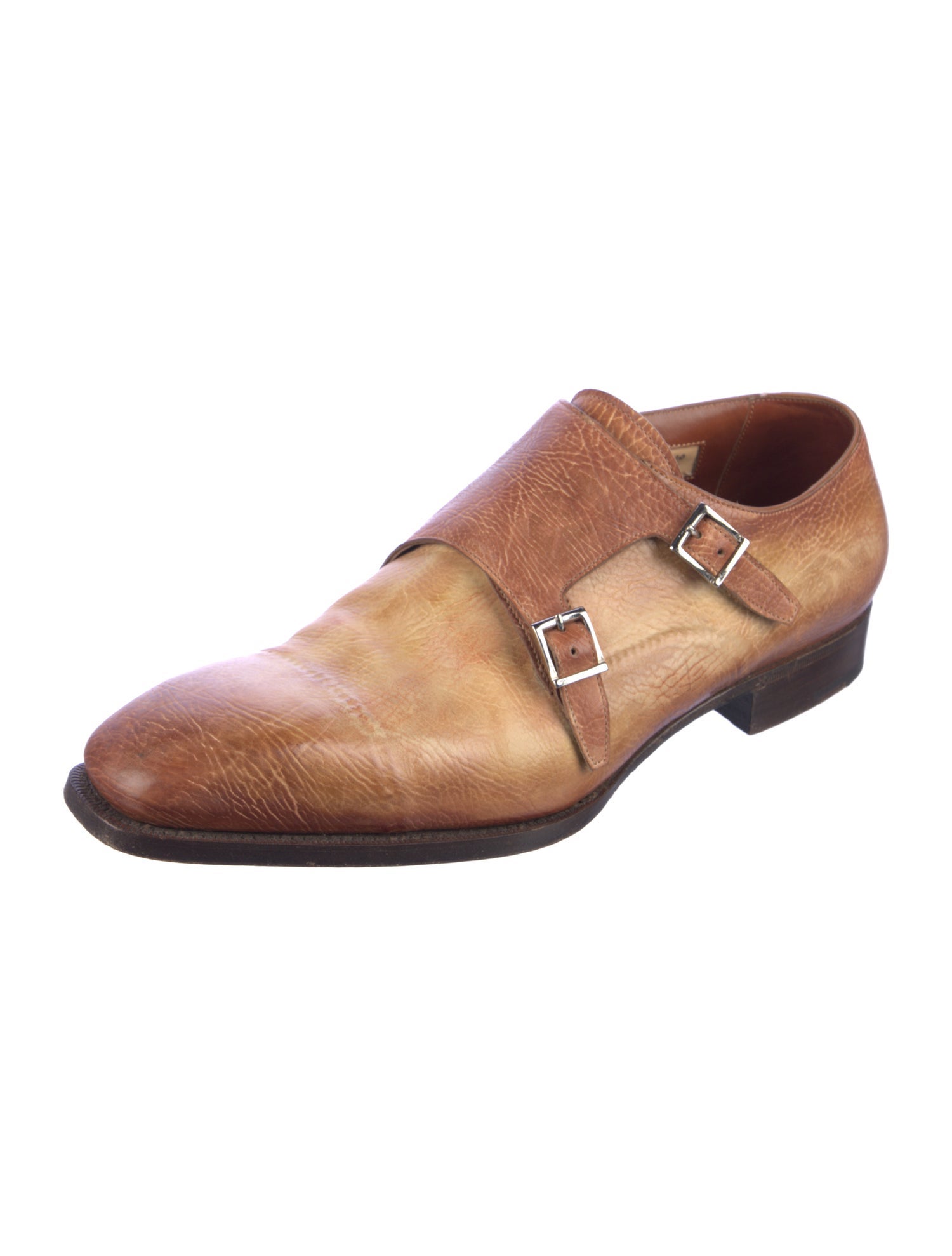 Santoni Leather Monk Straps