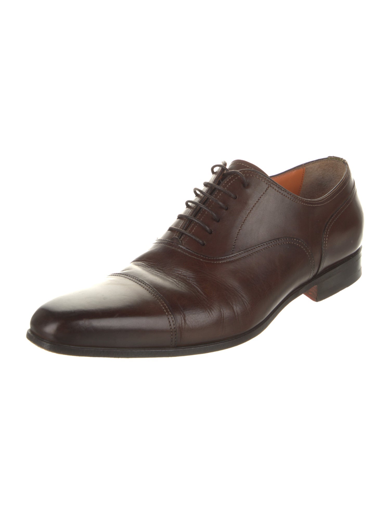 Santoni Leather Oxfords