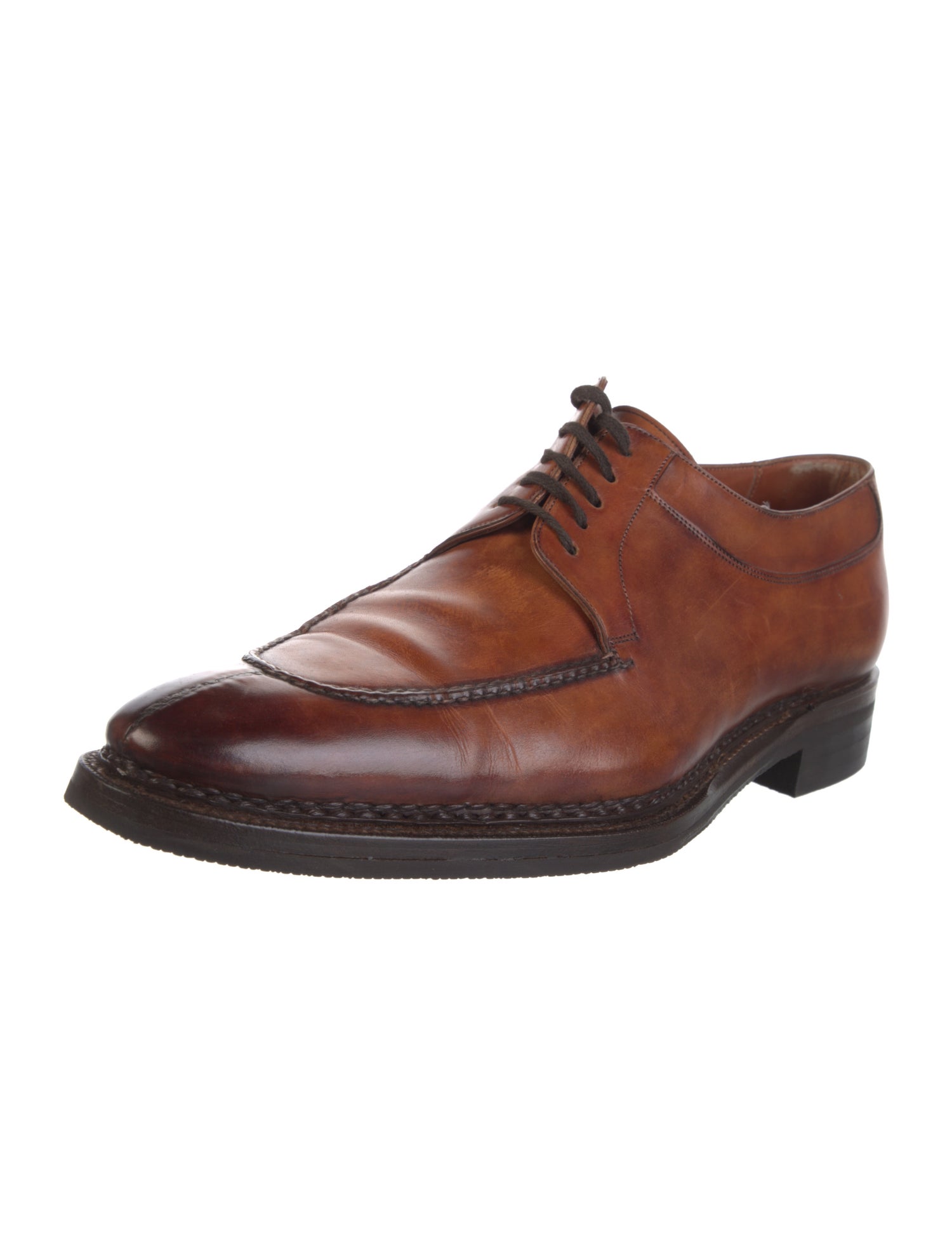Santoni Leather Derby Shoes