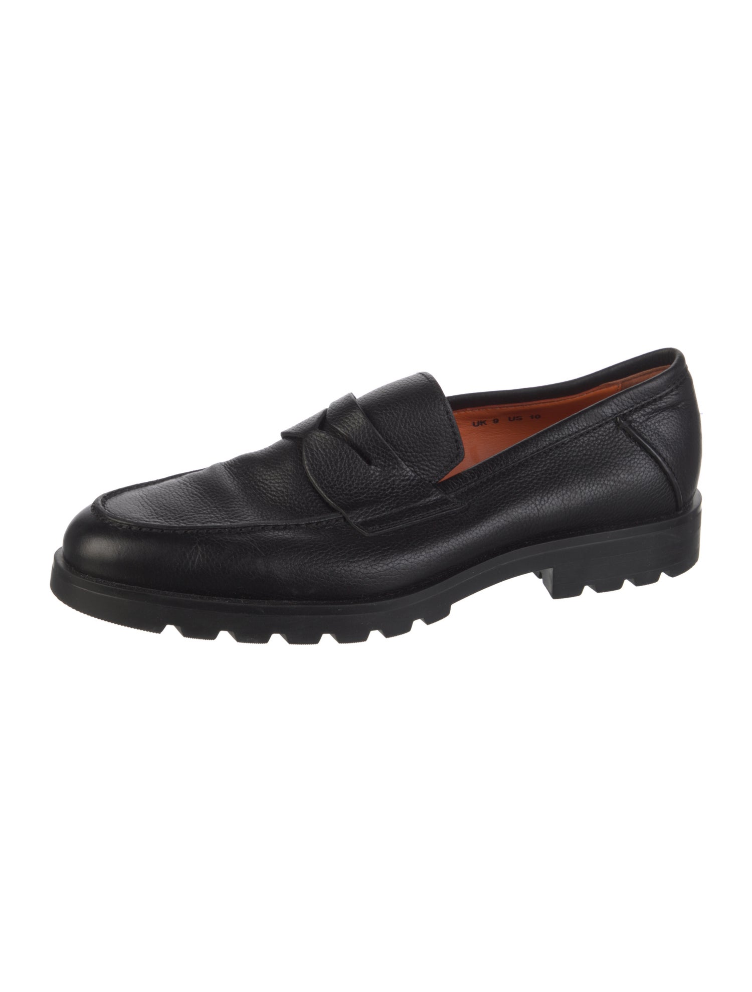 Santoni Leather Dress Loafers