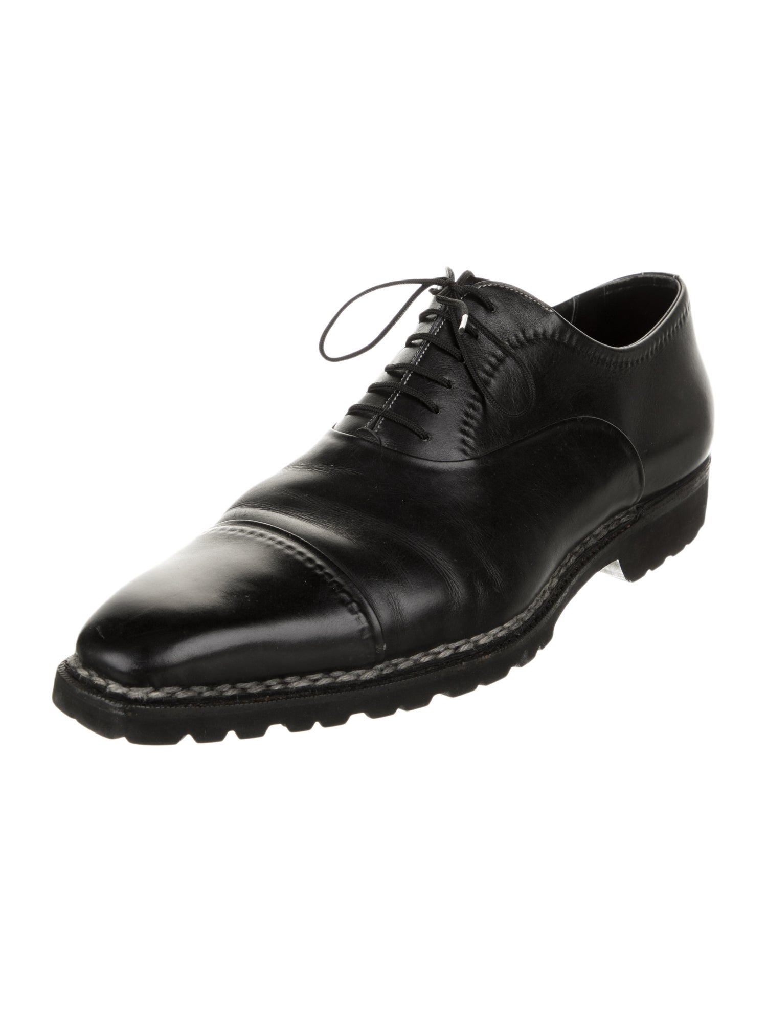 Santoni Leather Oxfords