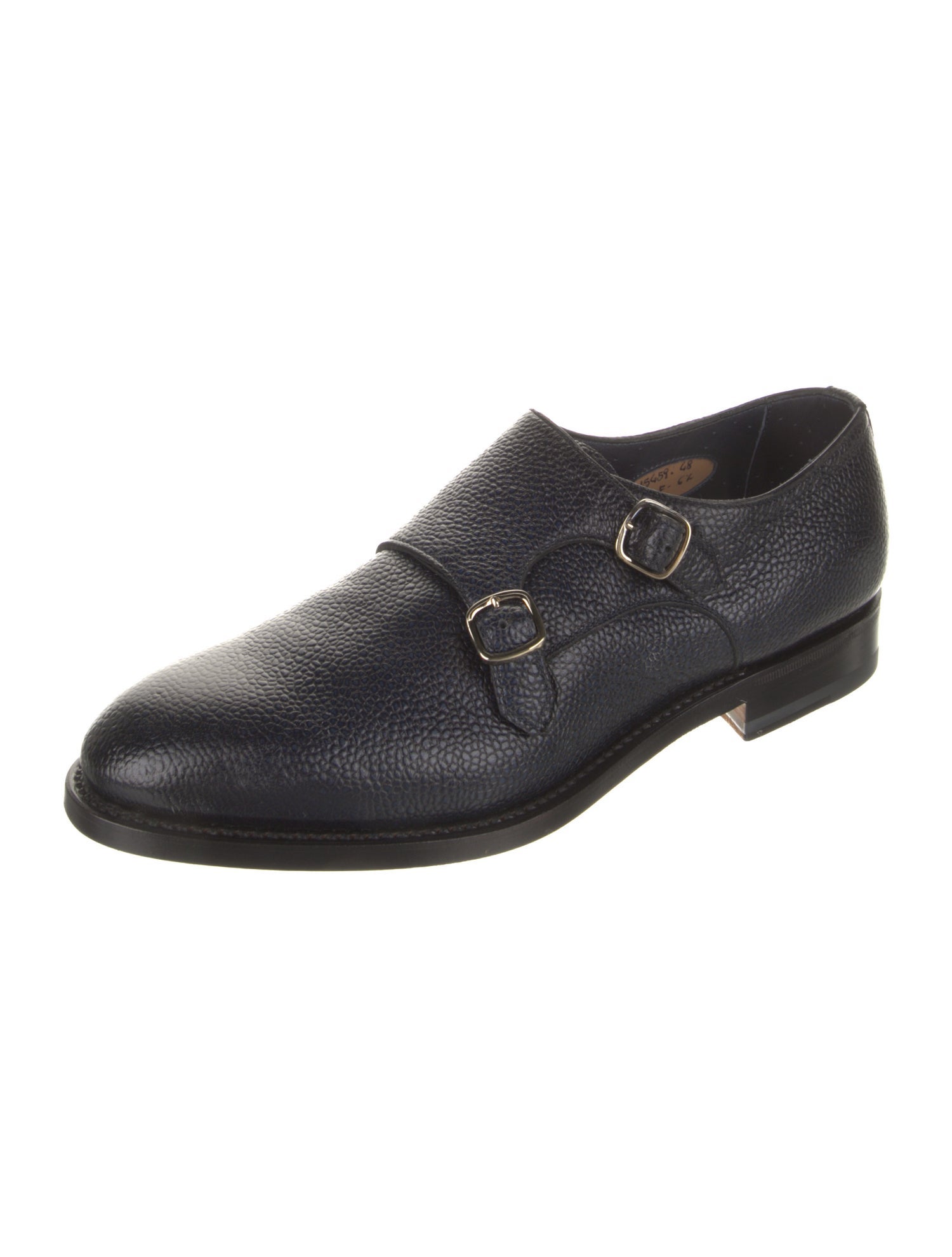 Santoni Leather Monk Straps