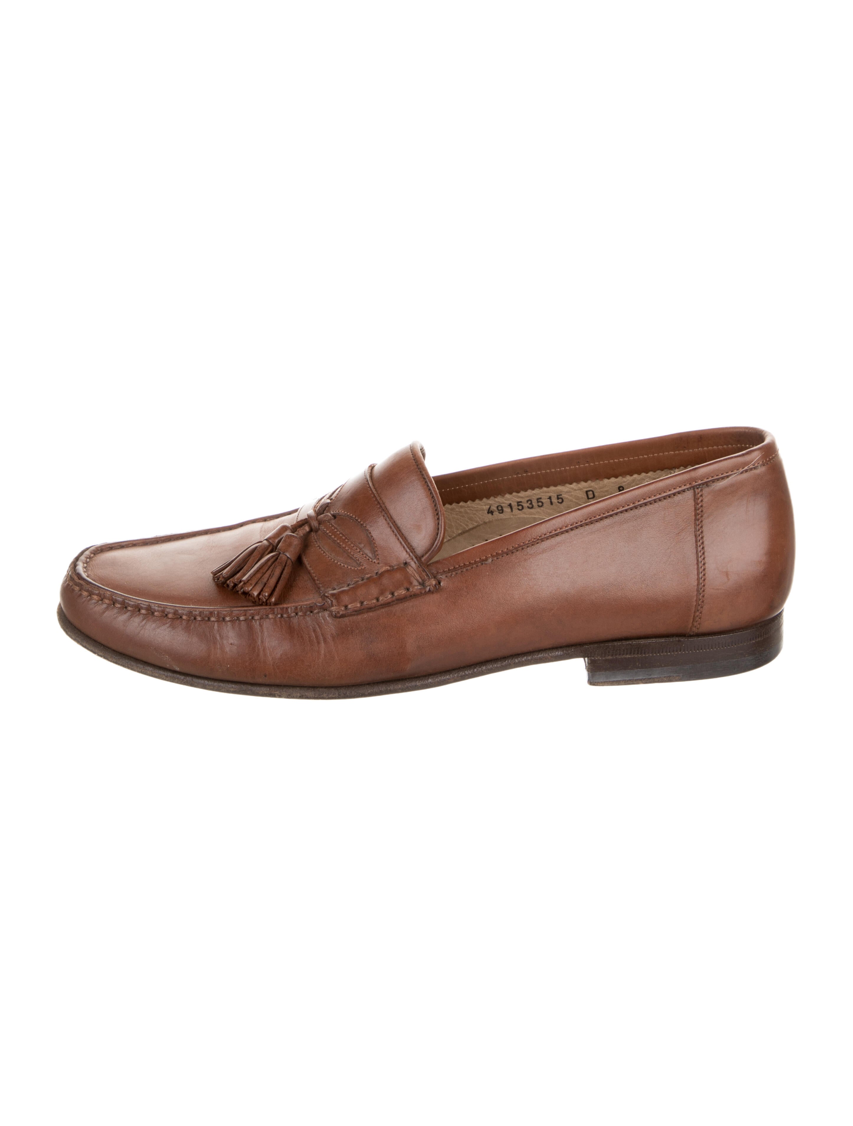 Santoni Leather Dress Loafers