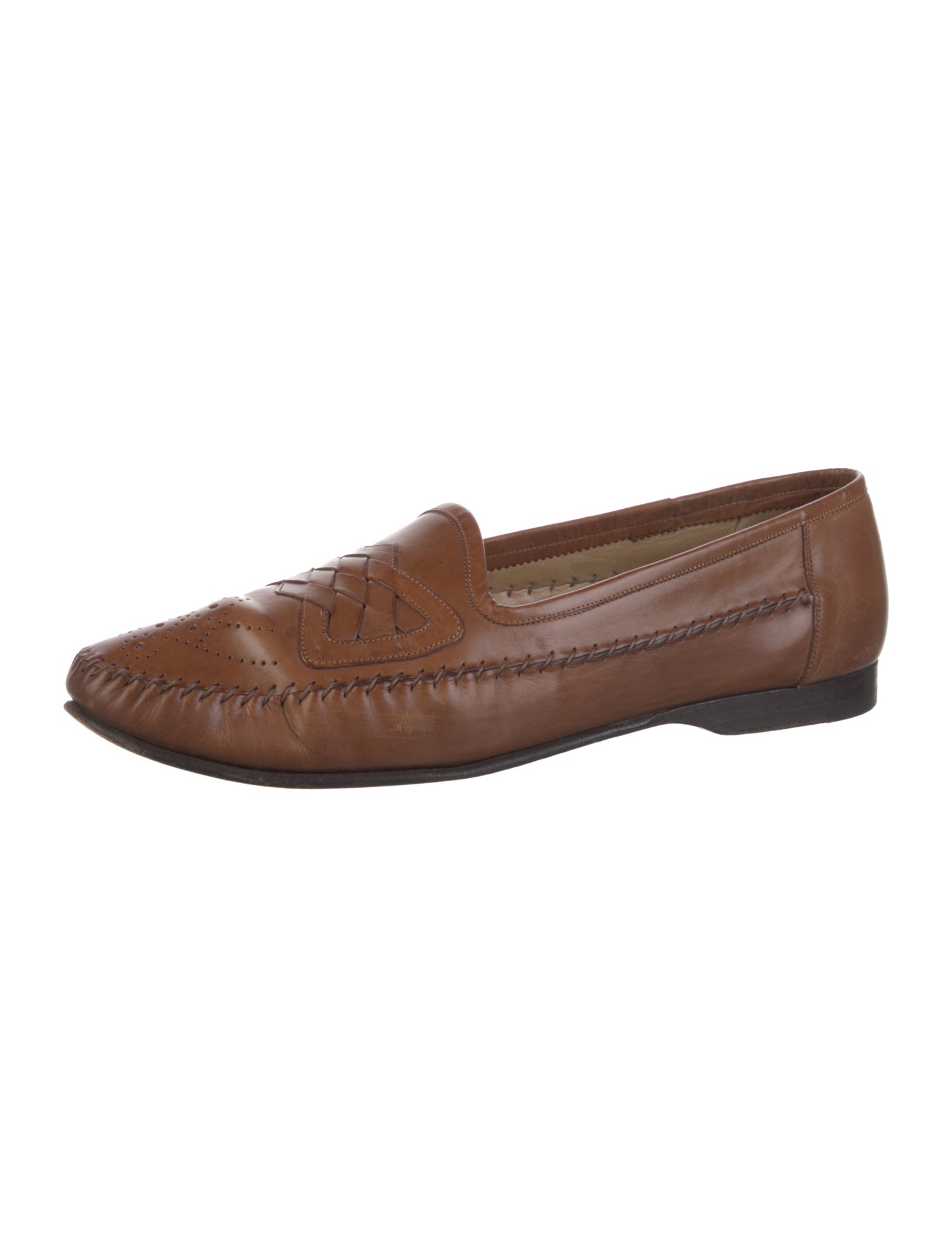 Santoni Leather Dress Loafers