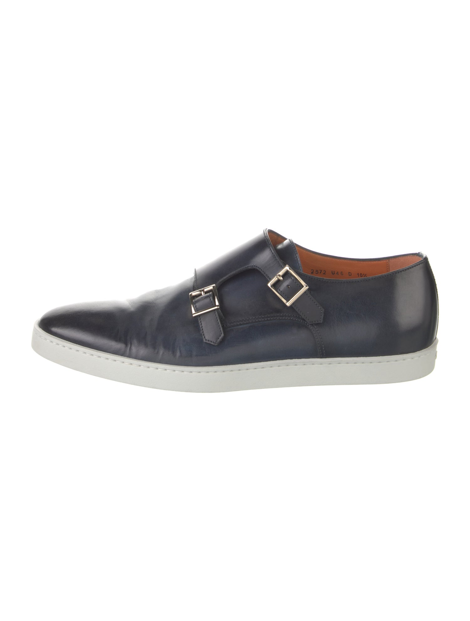 Santoni Leather Monk Straps