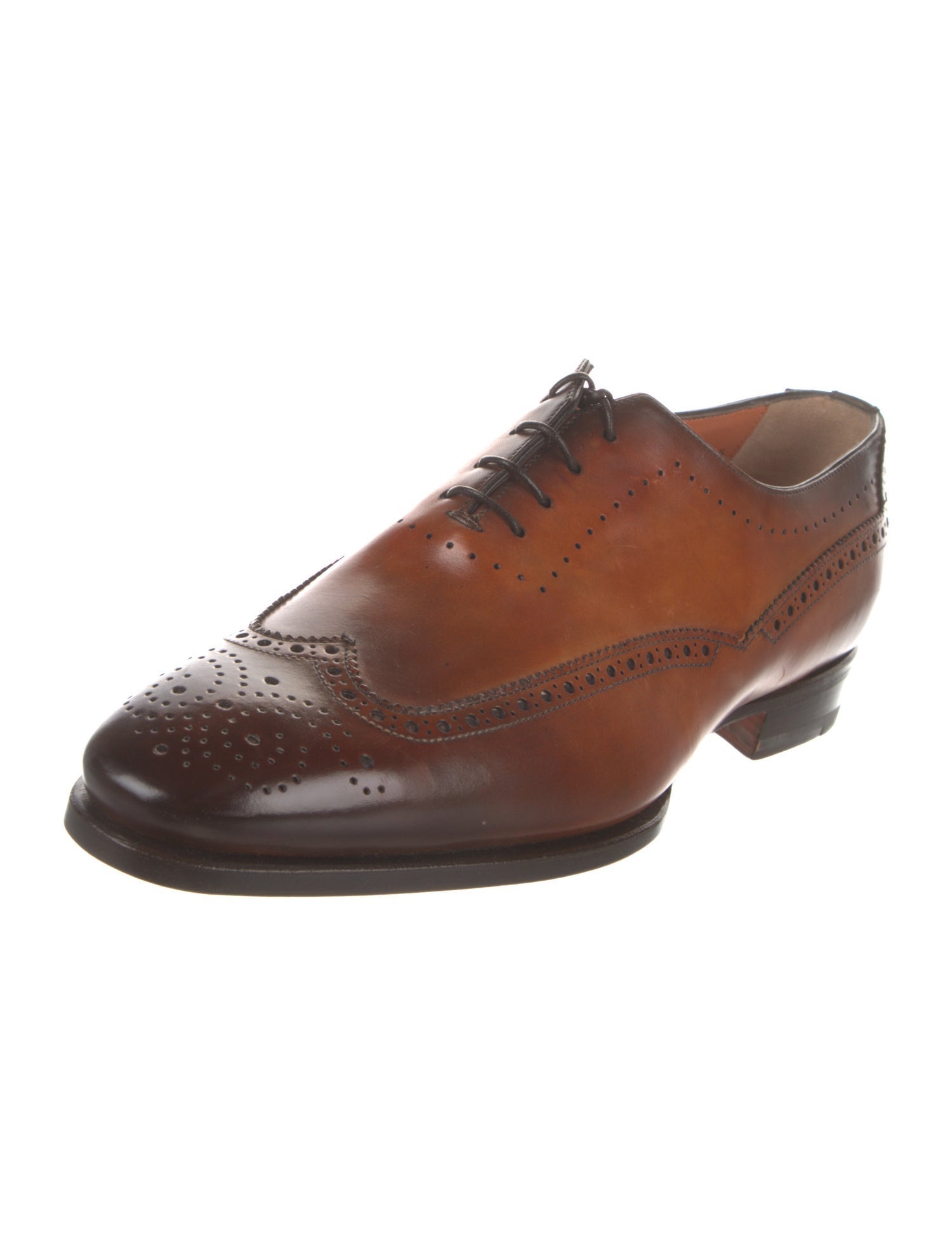 Santoni Leather Oxfords