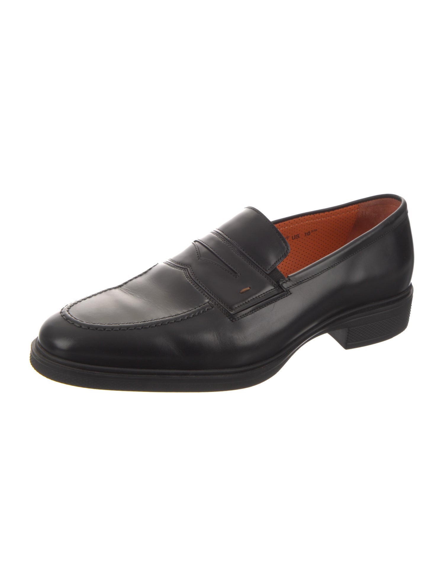 Santoni Leather Dress Loafers