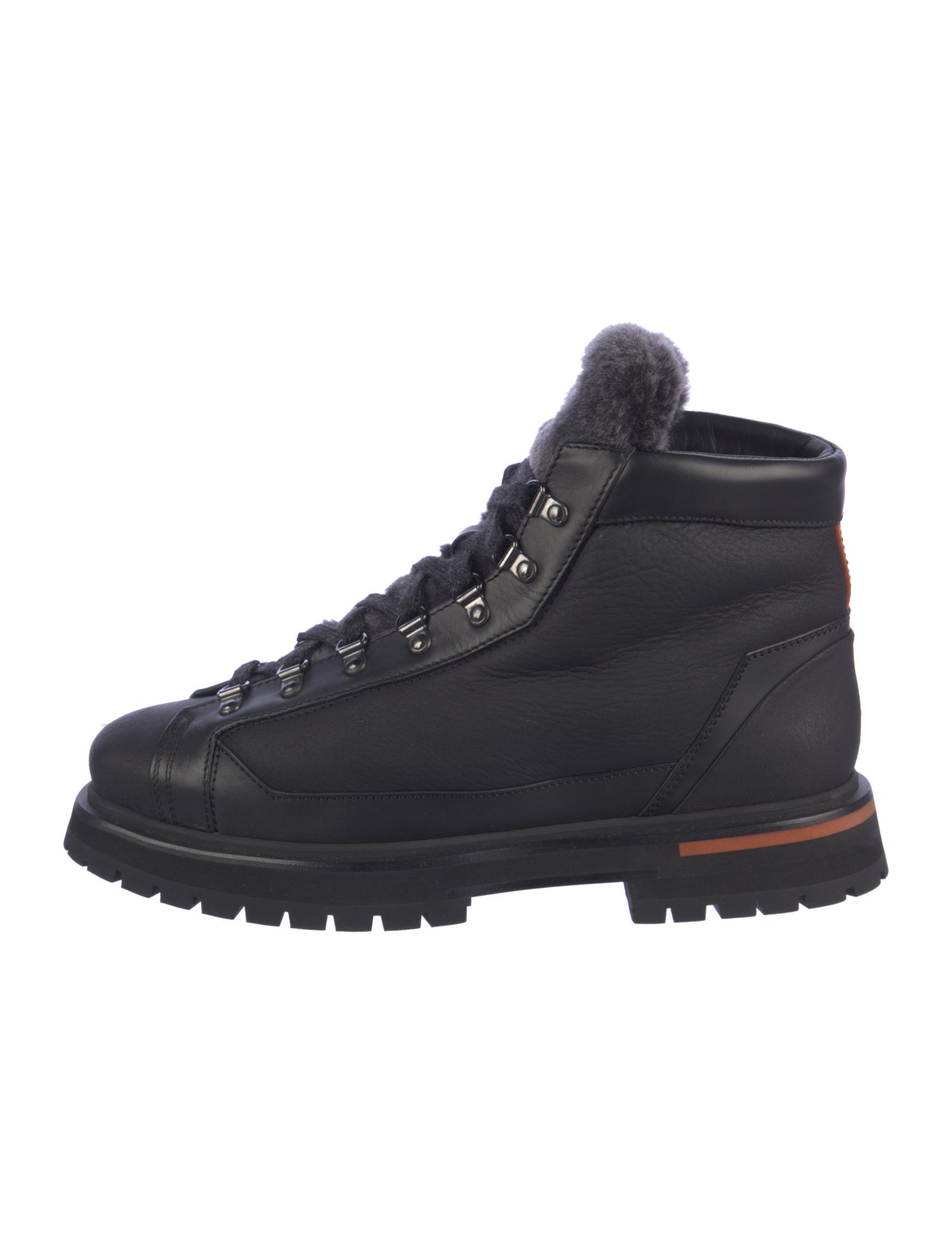 Santoni Leather Hiking Boots