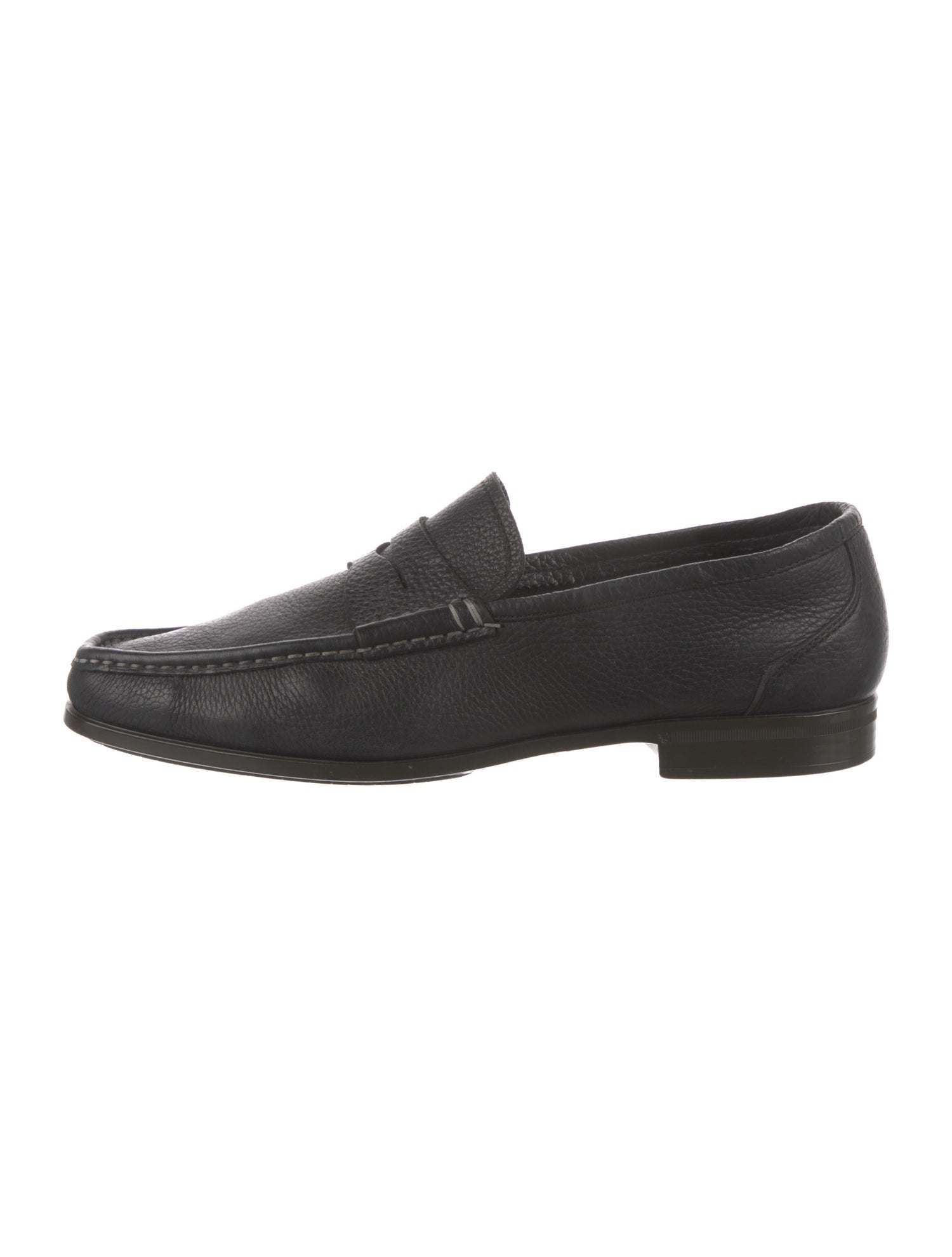Santoni Leather Dress Loafers