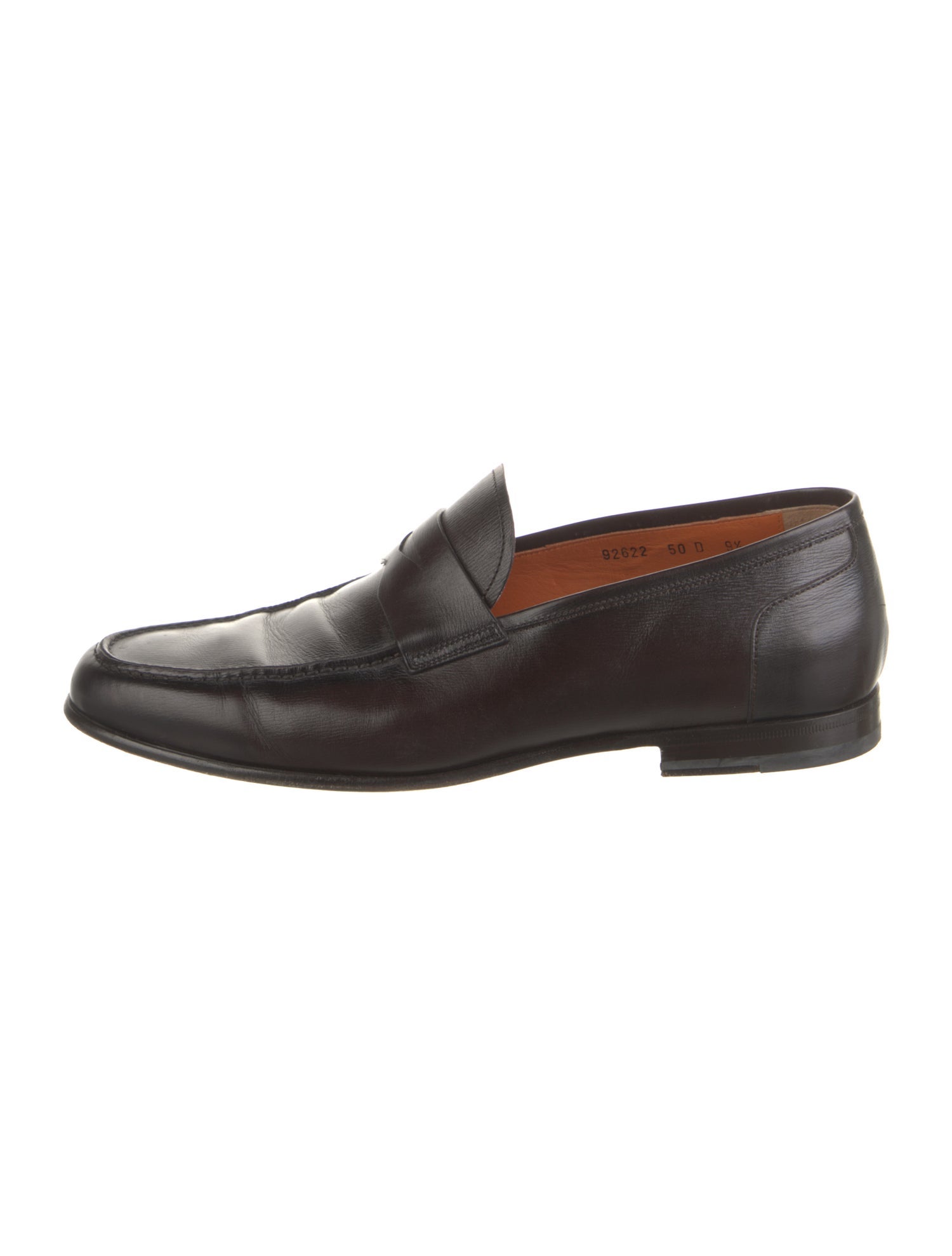 Santoni Leather Dress Loafers