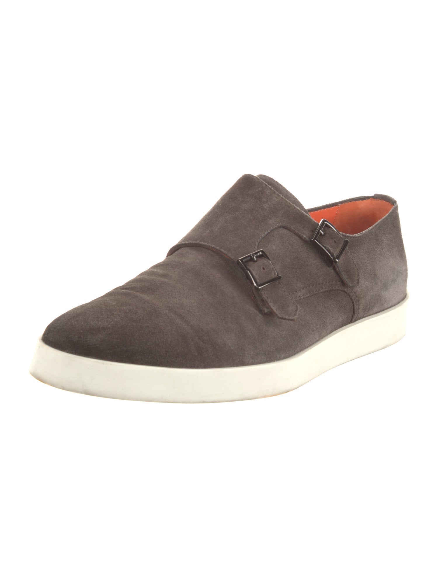 Santoni Suede Monk Straps