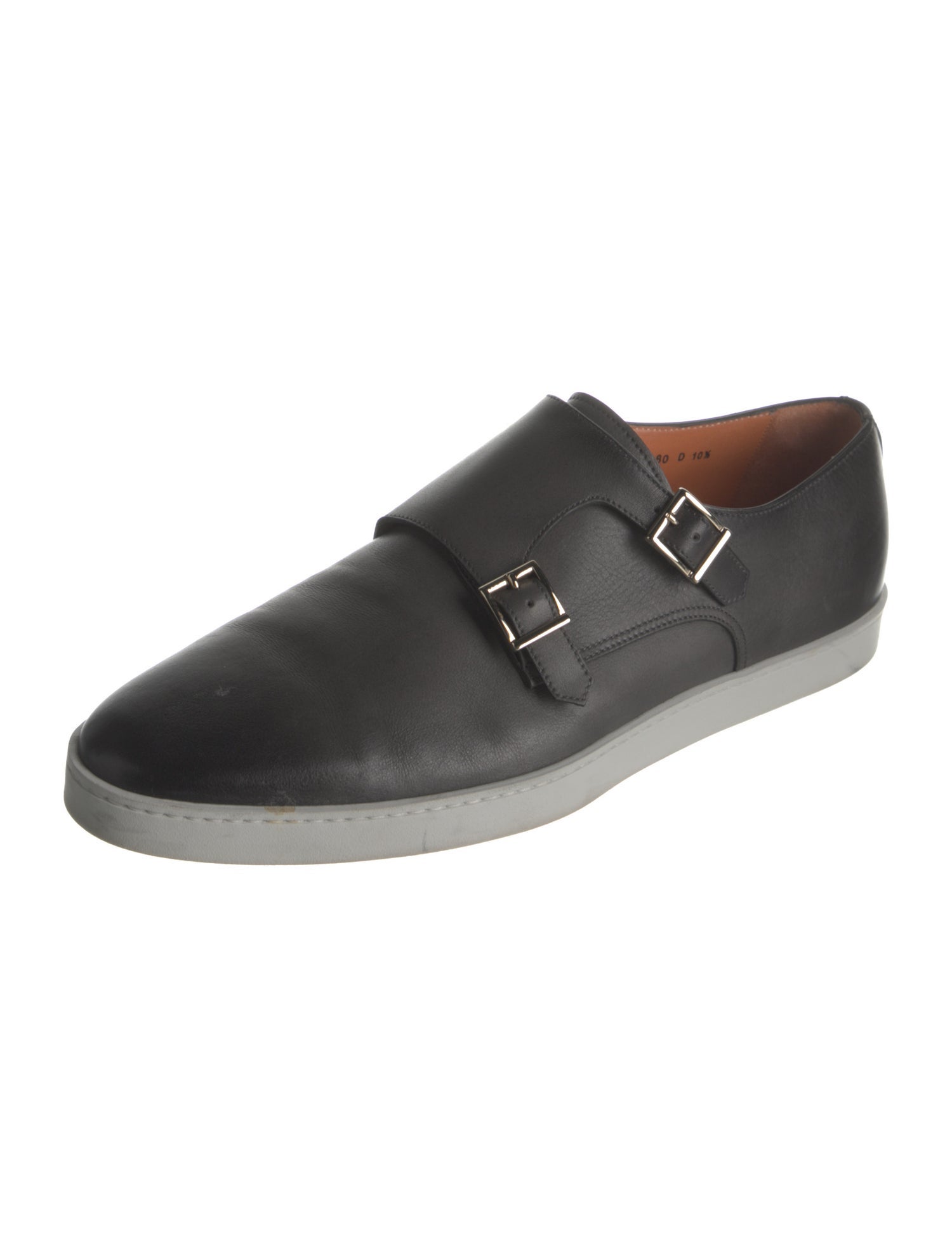 Santoni Leather Monk Straps