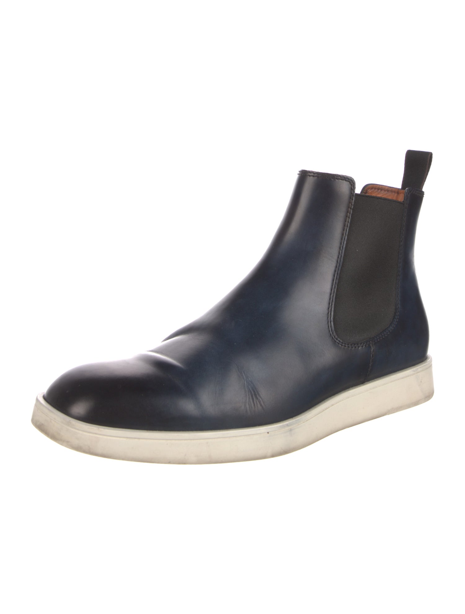 Santoni Leather Chelsea Boots