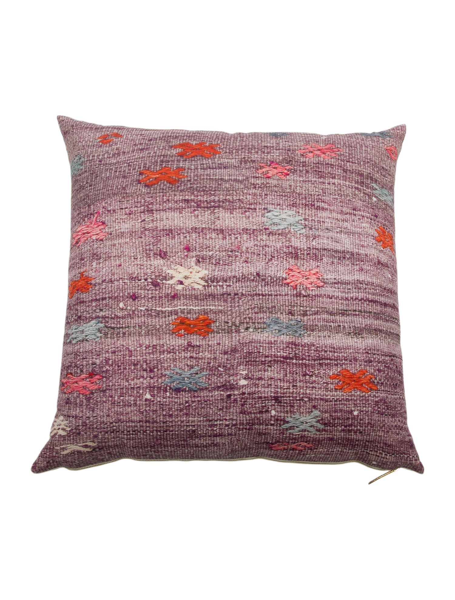 St. Frank Amethyst Burdock Kilim Throw Pillow
