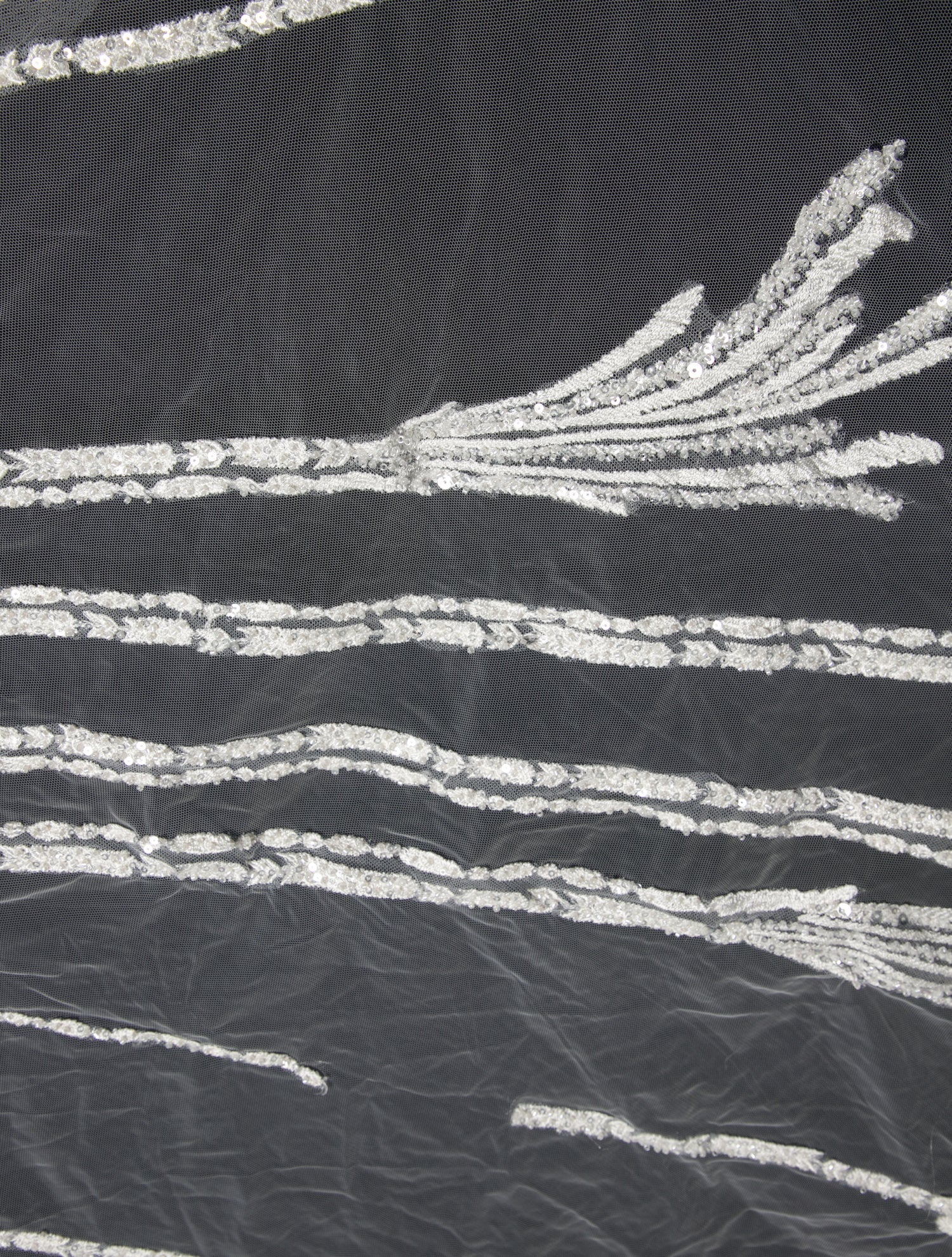 Saiid Kobeisy Sequin Beaded Veil