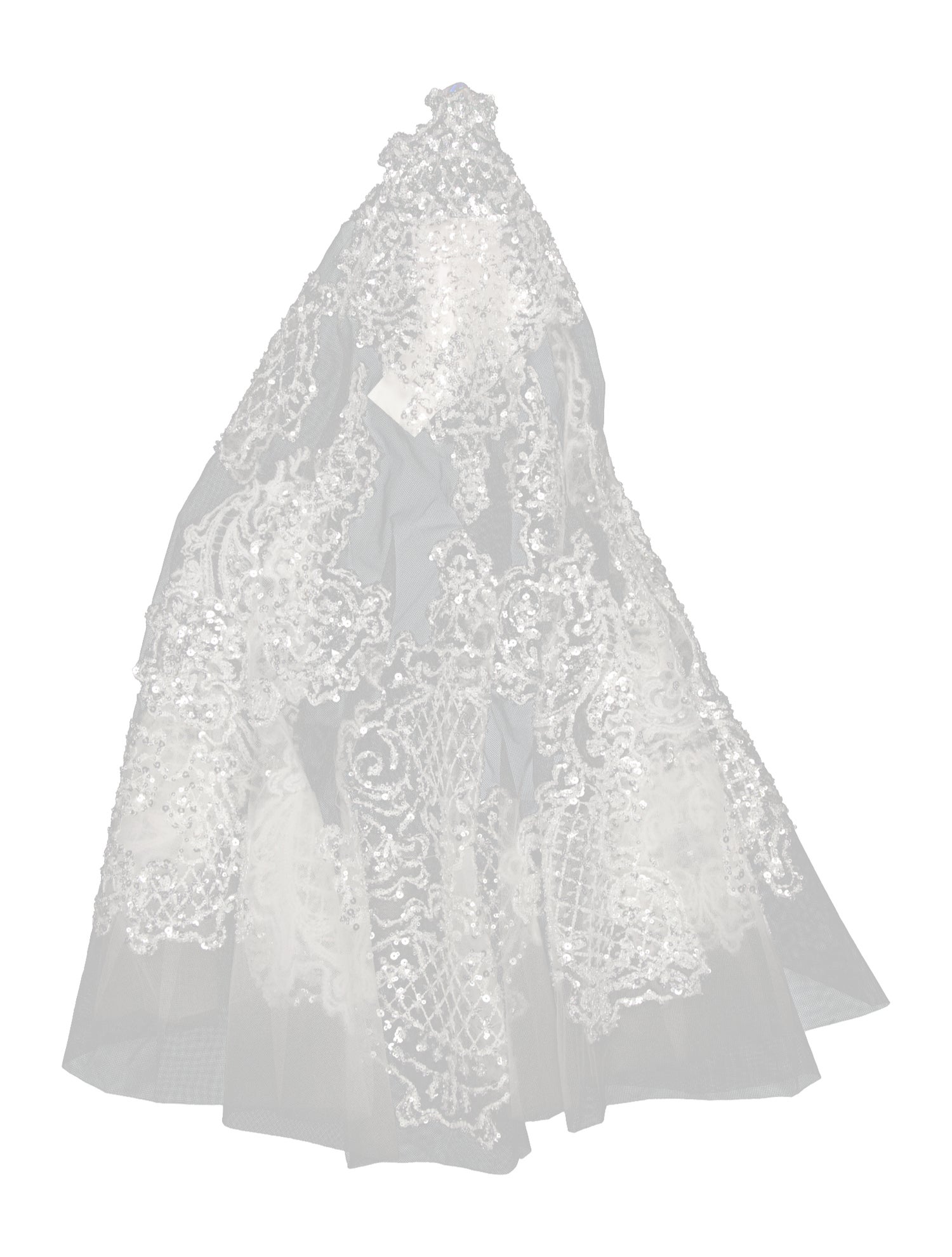 Saiid Kobeisy Short Baroque Embroidered Veil w/ Tags