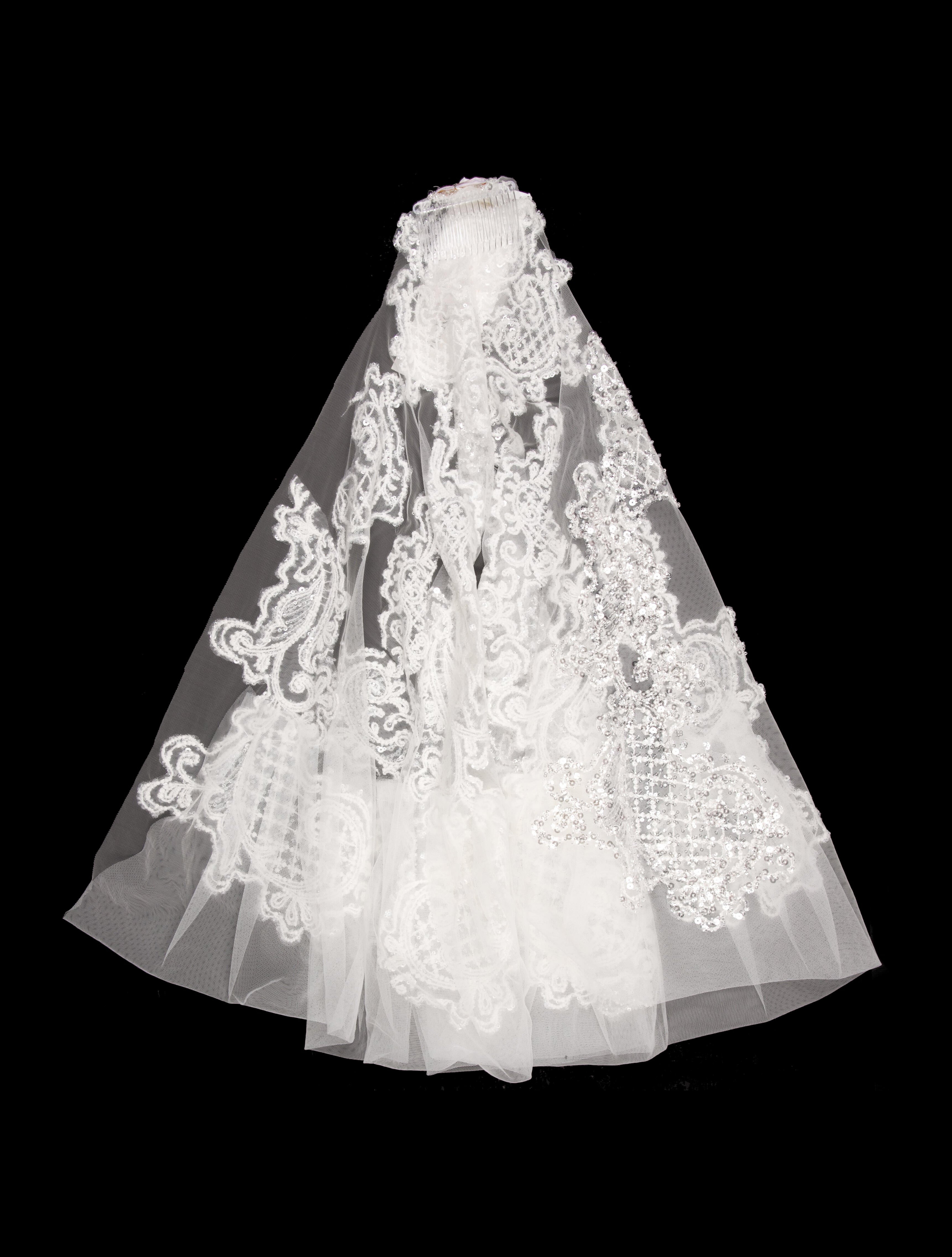 Saiid Kobeisy Sequin Veil