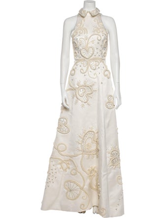 Saiid Kobeisy Paisley Print Long Dress