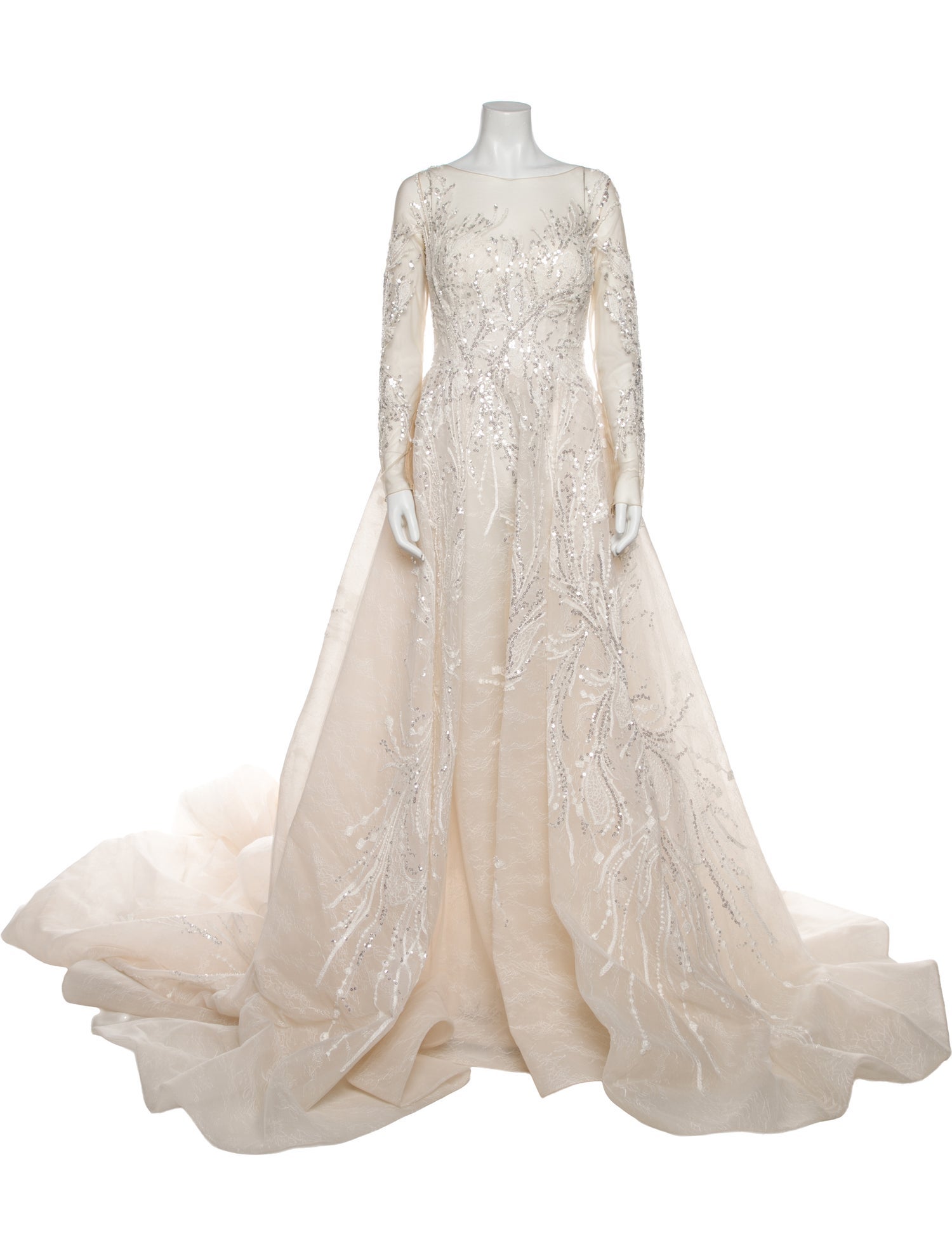 Saiid Kobeisy Bateau Neckline Long Dress