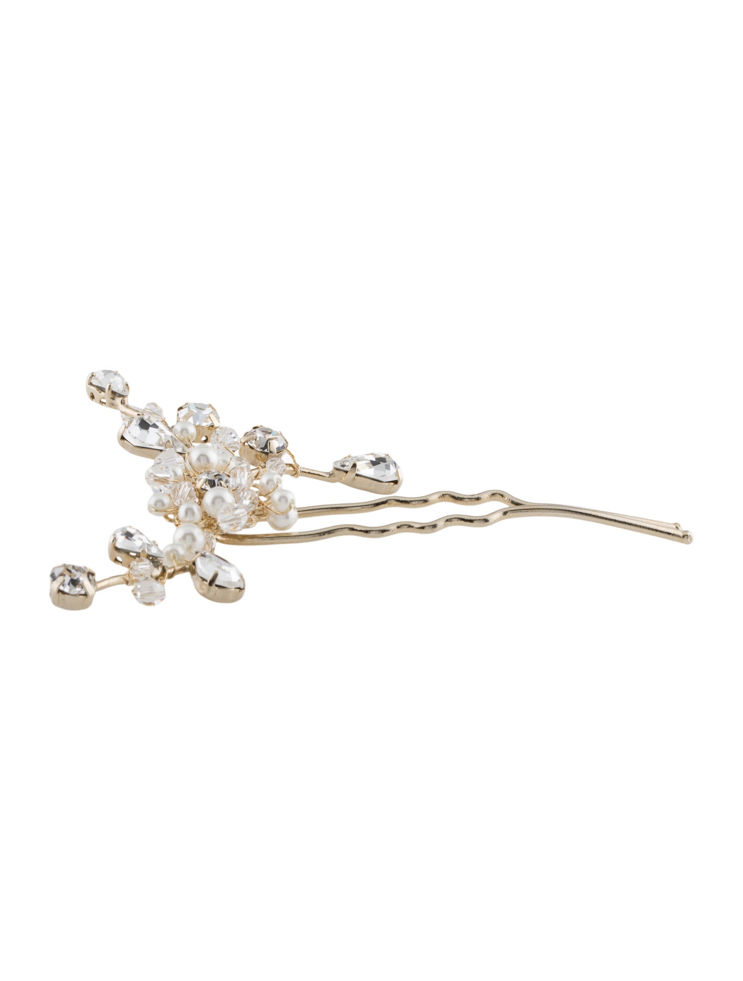 Saiid Kobeisy hair pins with faceted crystals