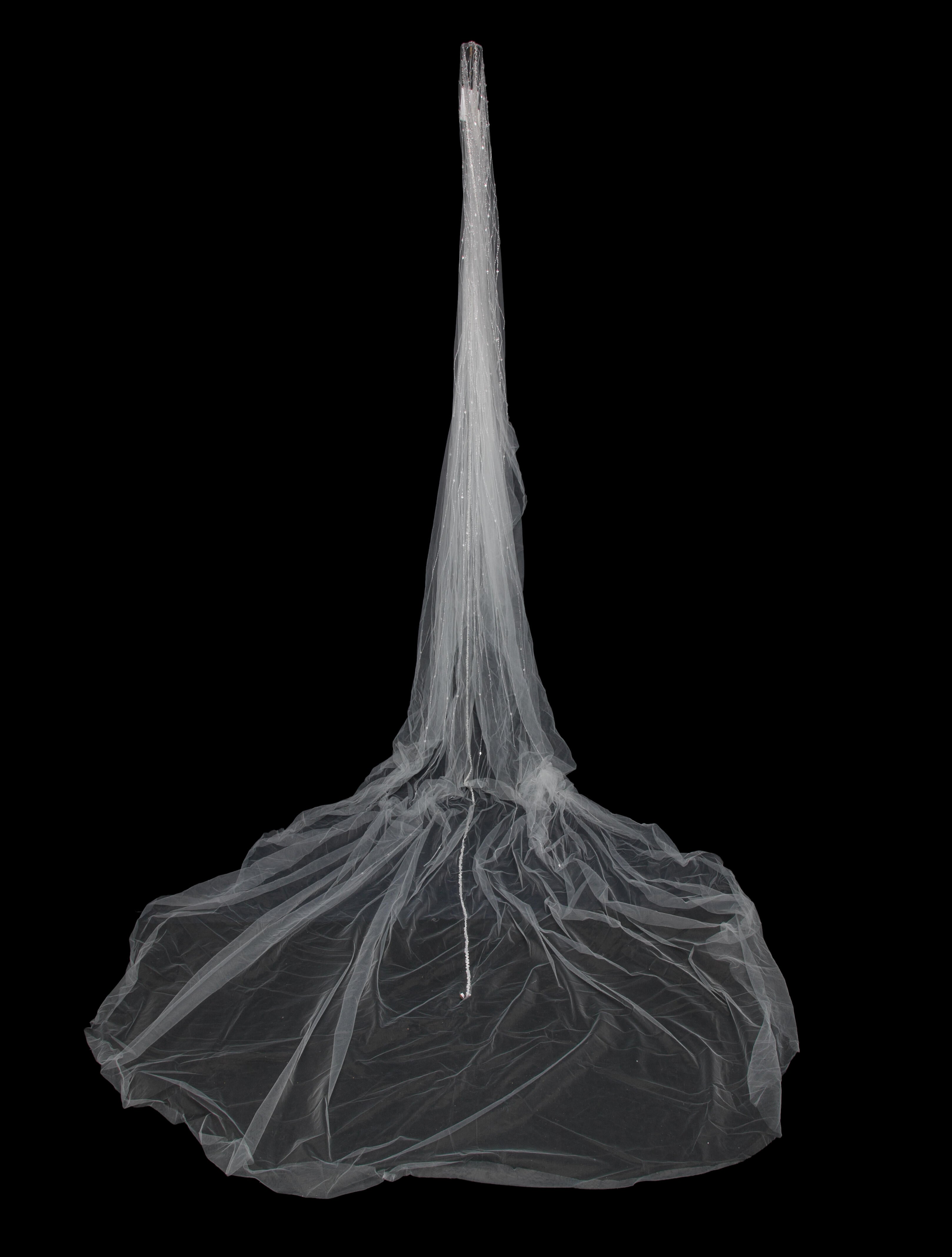 Saiid Kobeisy Long Beaded Veil