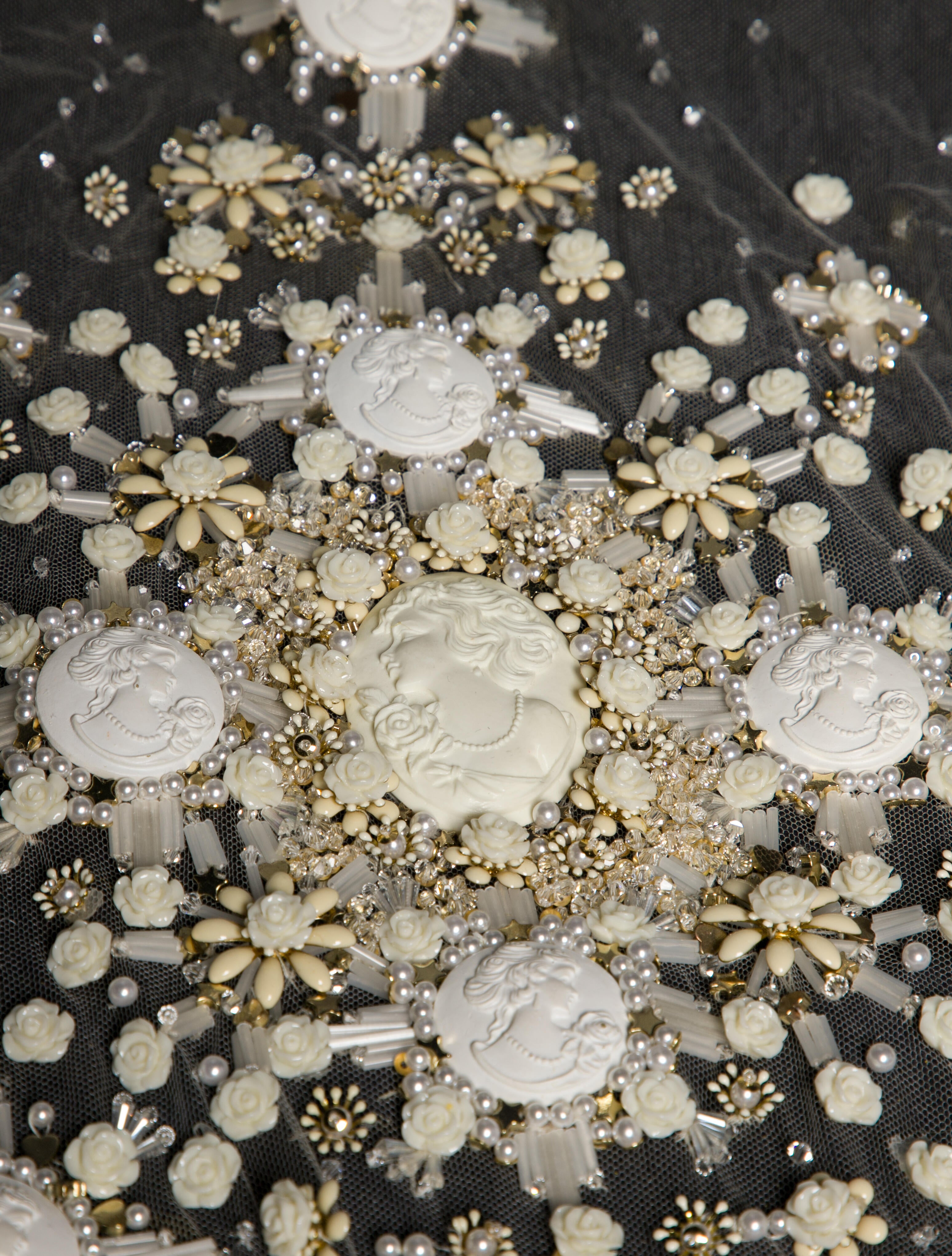 Saiid Kobeisy Long Beaded Veil