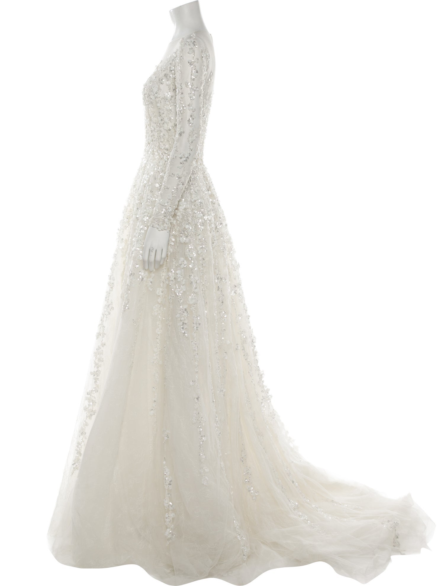 Saiid Kobeisy Bateau Neckline Long Dress