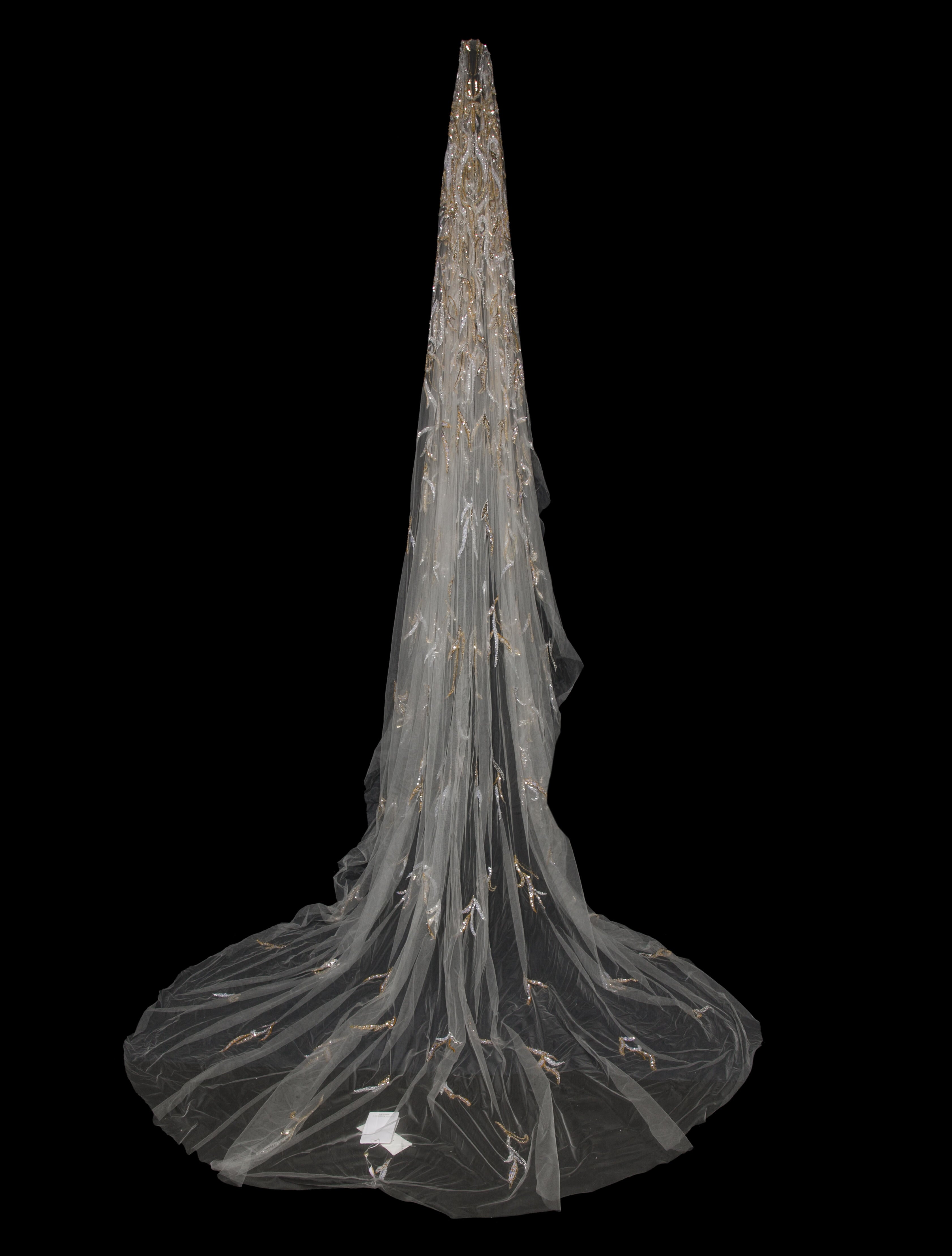 Saiid Kobeisy Long Beaded Veil w/ Tags