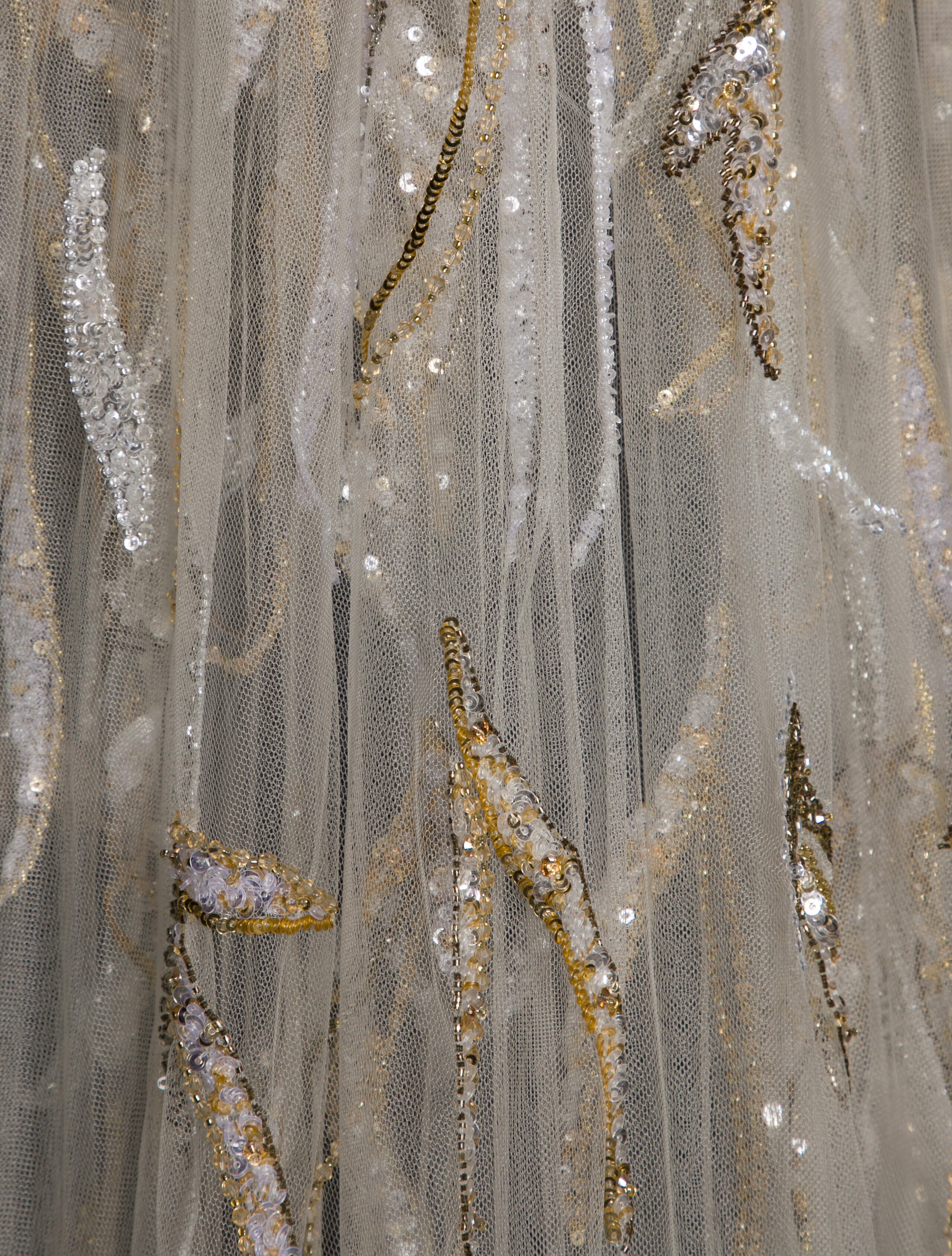 Saiid Kobeisy Long Beaded Veil w/ Tags