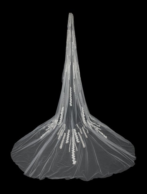 Saiid Kobeisy Tulle Beaded Veil