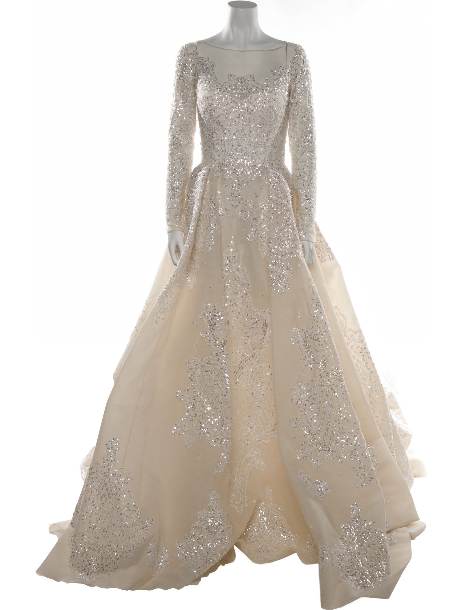 Saiid Kobeisy Bateau Neckline Long Dress w/ Tags