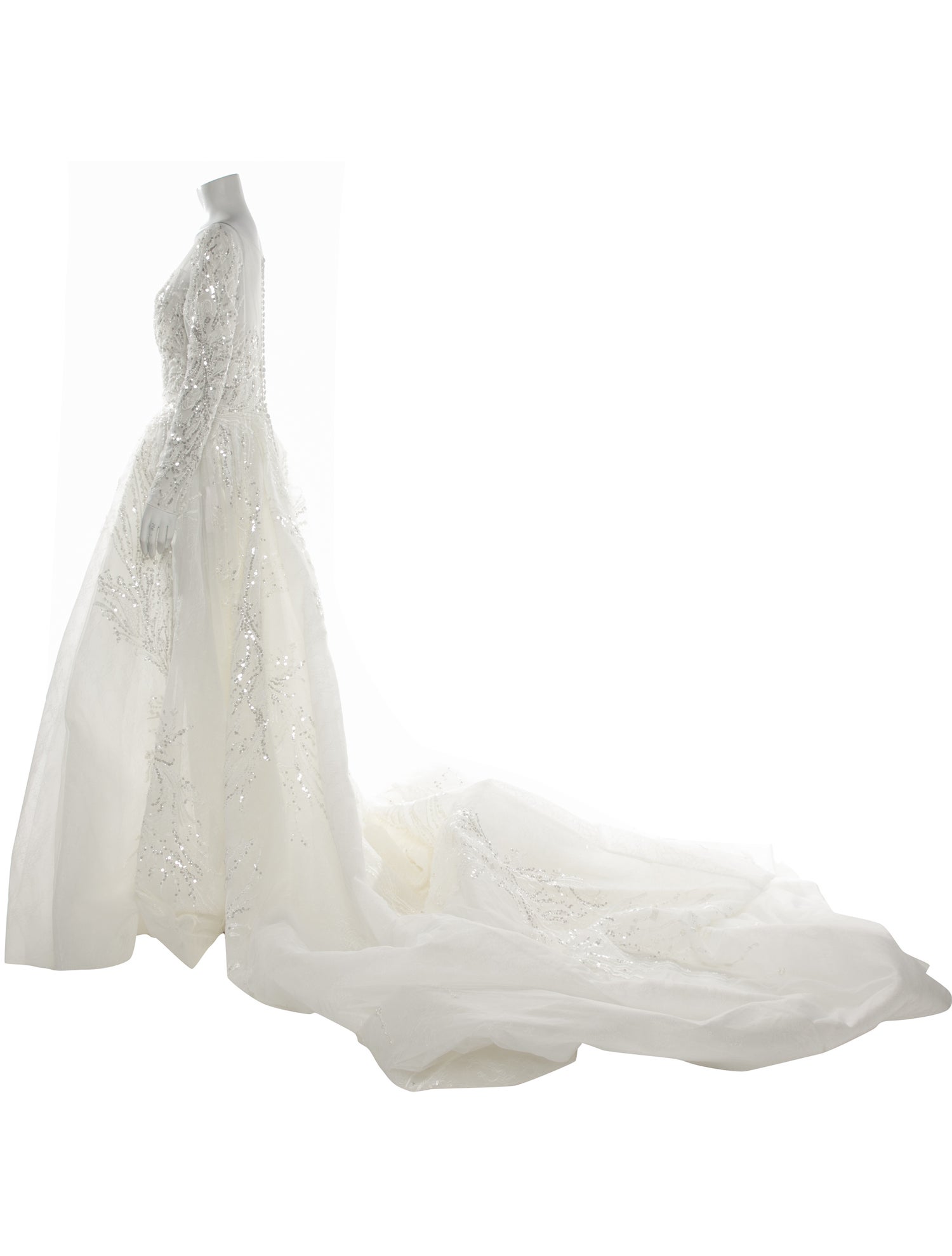 Saiid Kobeisy Bateau Neckline Long Dress w/ Tags